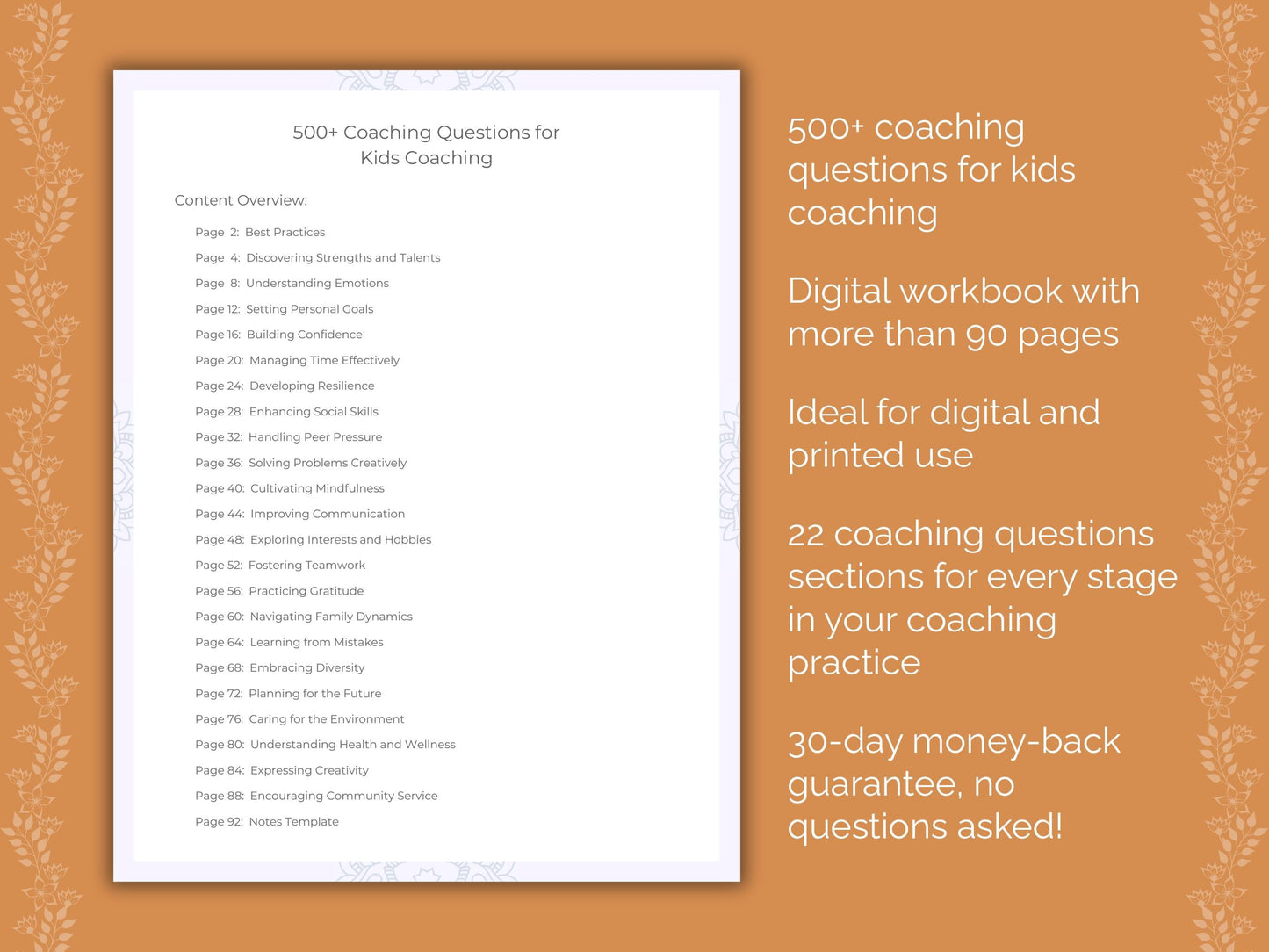 Kids Coaching Worksheets