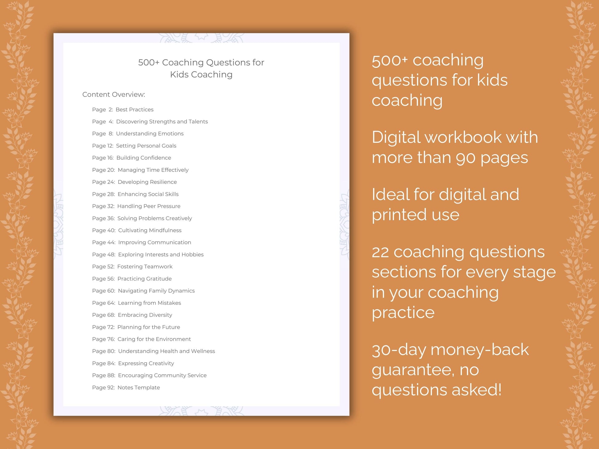 Kids Coaching Worksheets