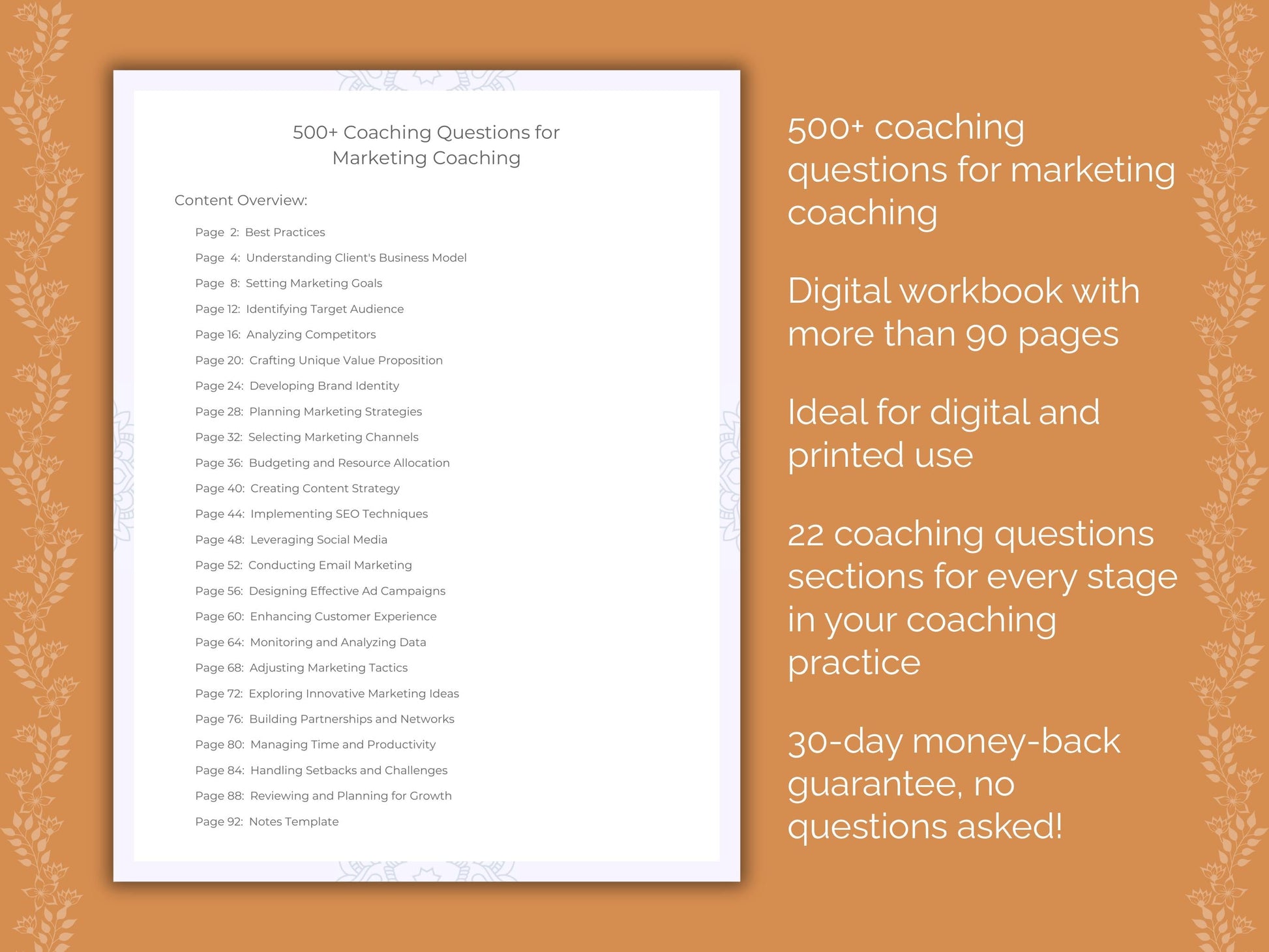 Marketing Coaching Worksheets