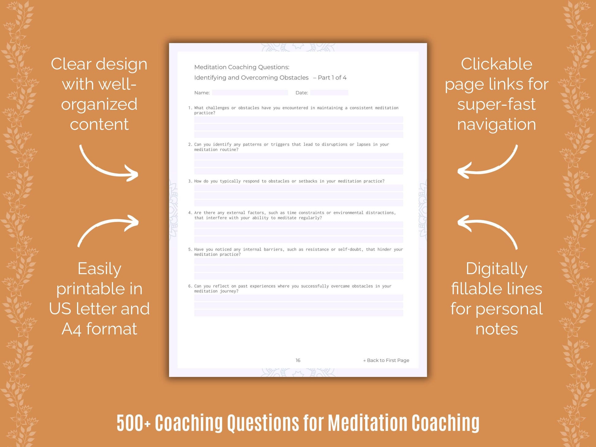 Meditation Coaching Templates