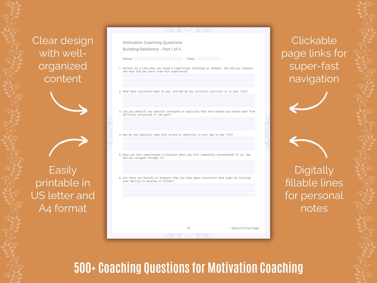 Motivation Coaching Templates