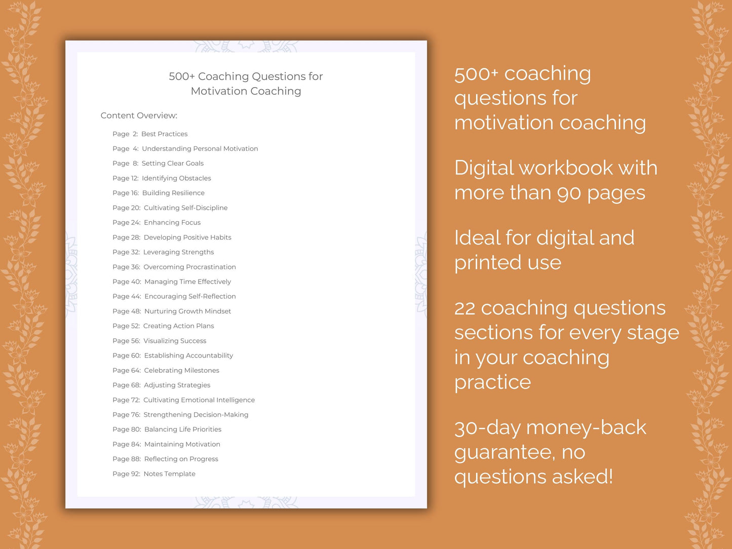 Motivation Coaching Worksheets