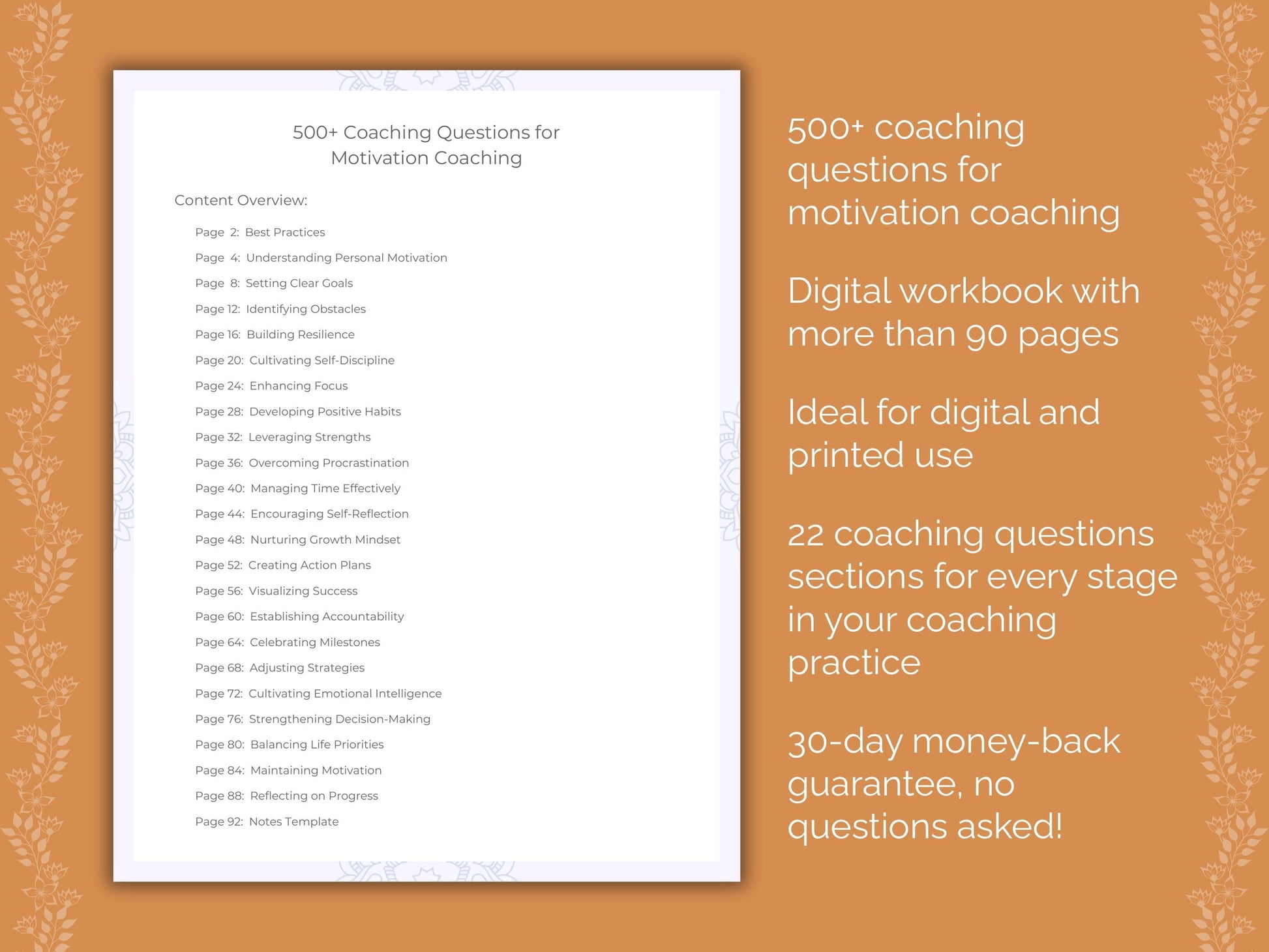 Motivation Coaching Worksheets