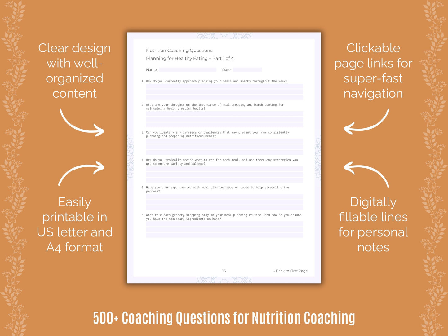 Nutrition Coaching Templates