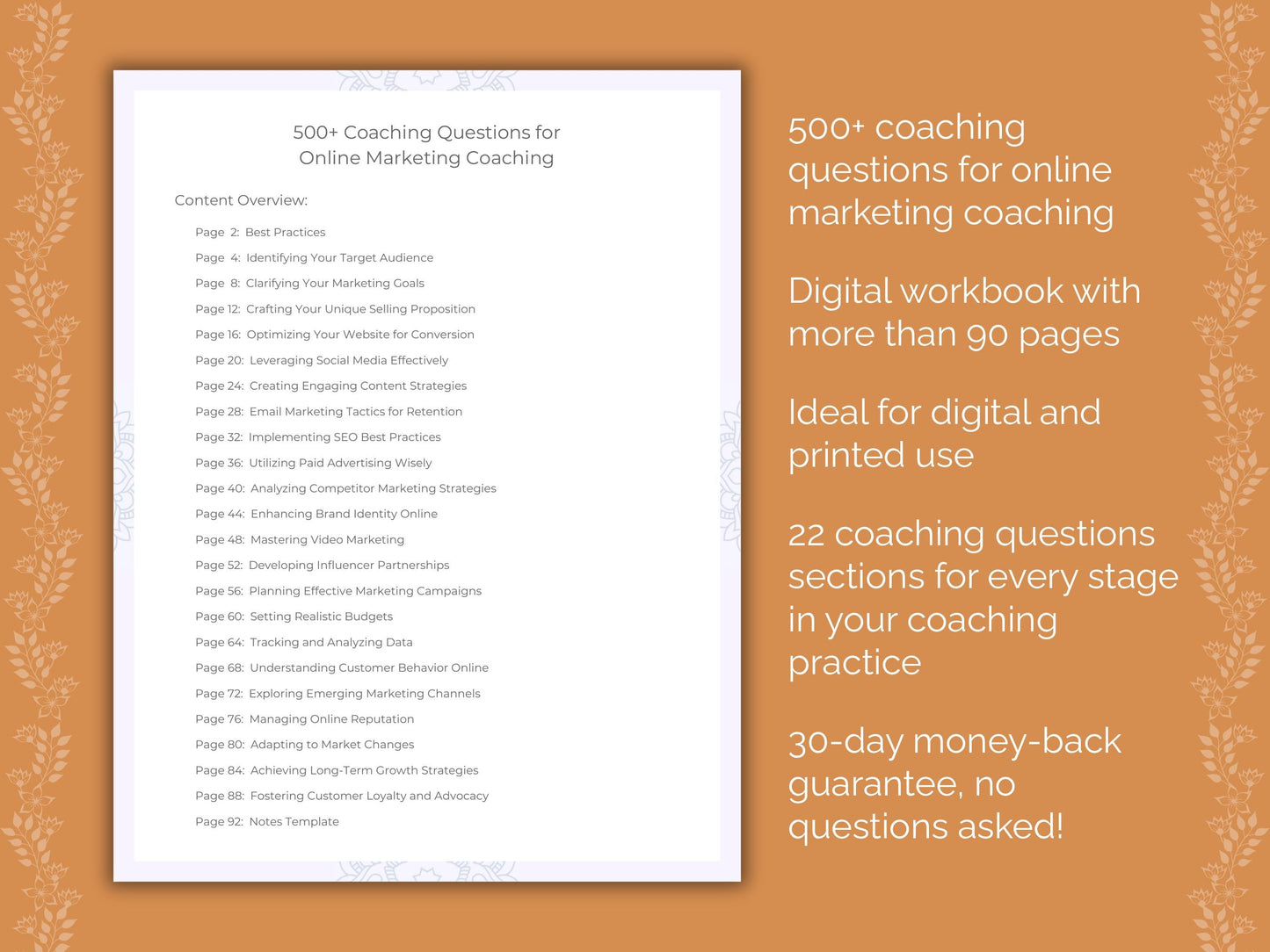 Online Marketing Coaching Worksheets