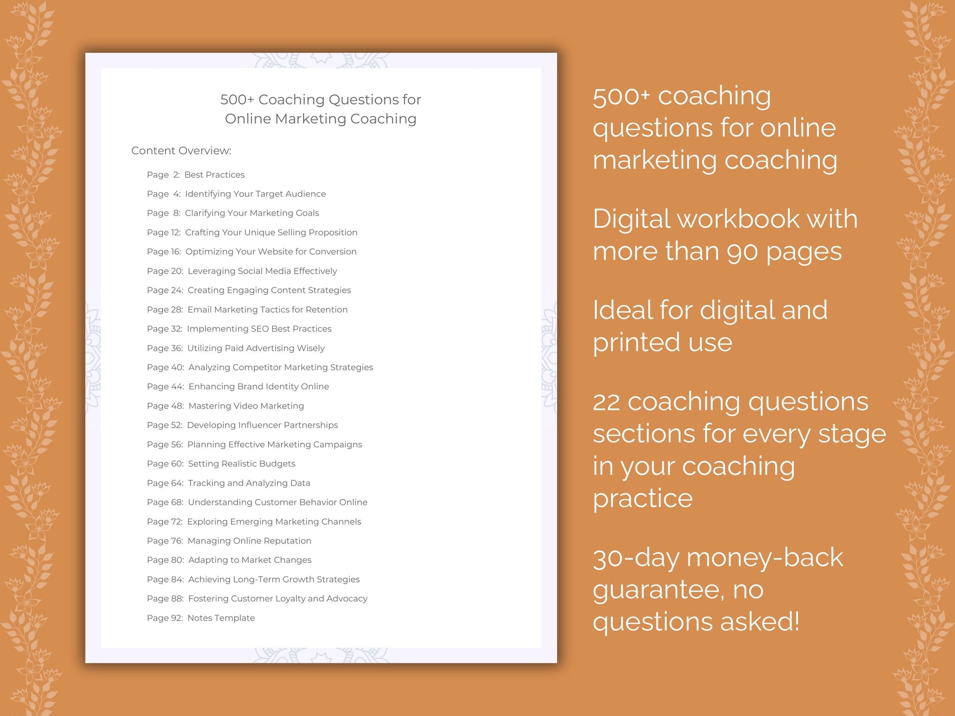 Online Marketing Coaching Worksheets