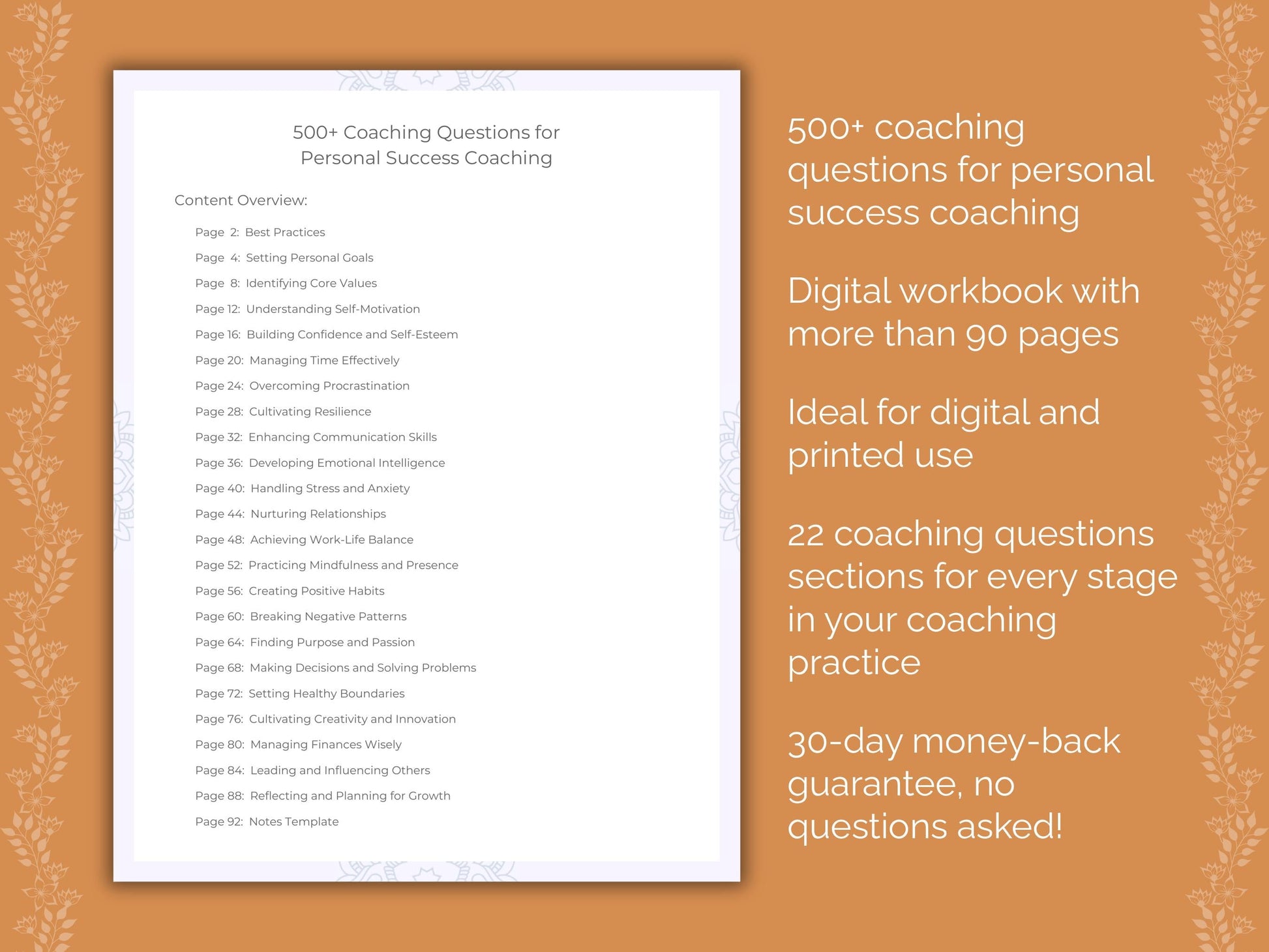 Personal Success Coaching Worksheets