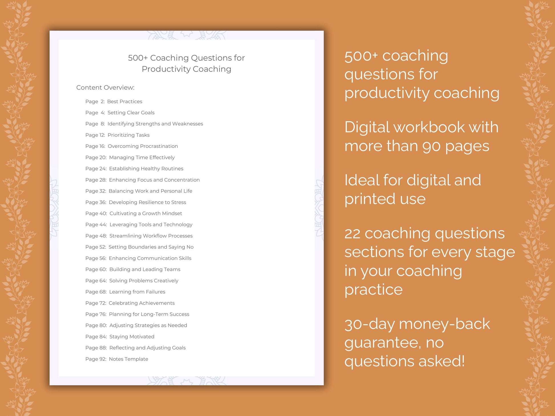 Productivity Coaching Worksheets