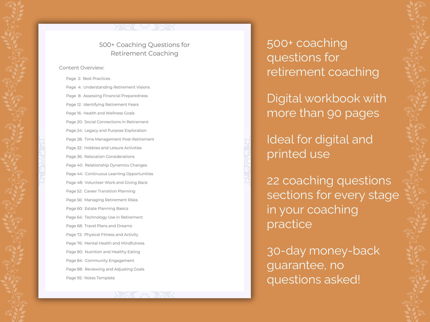 Retirement Coaching Worksheets