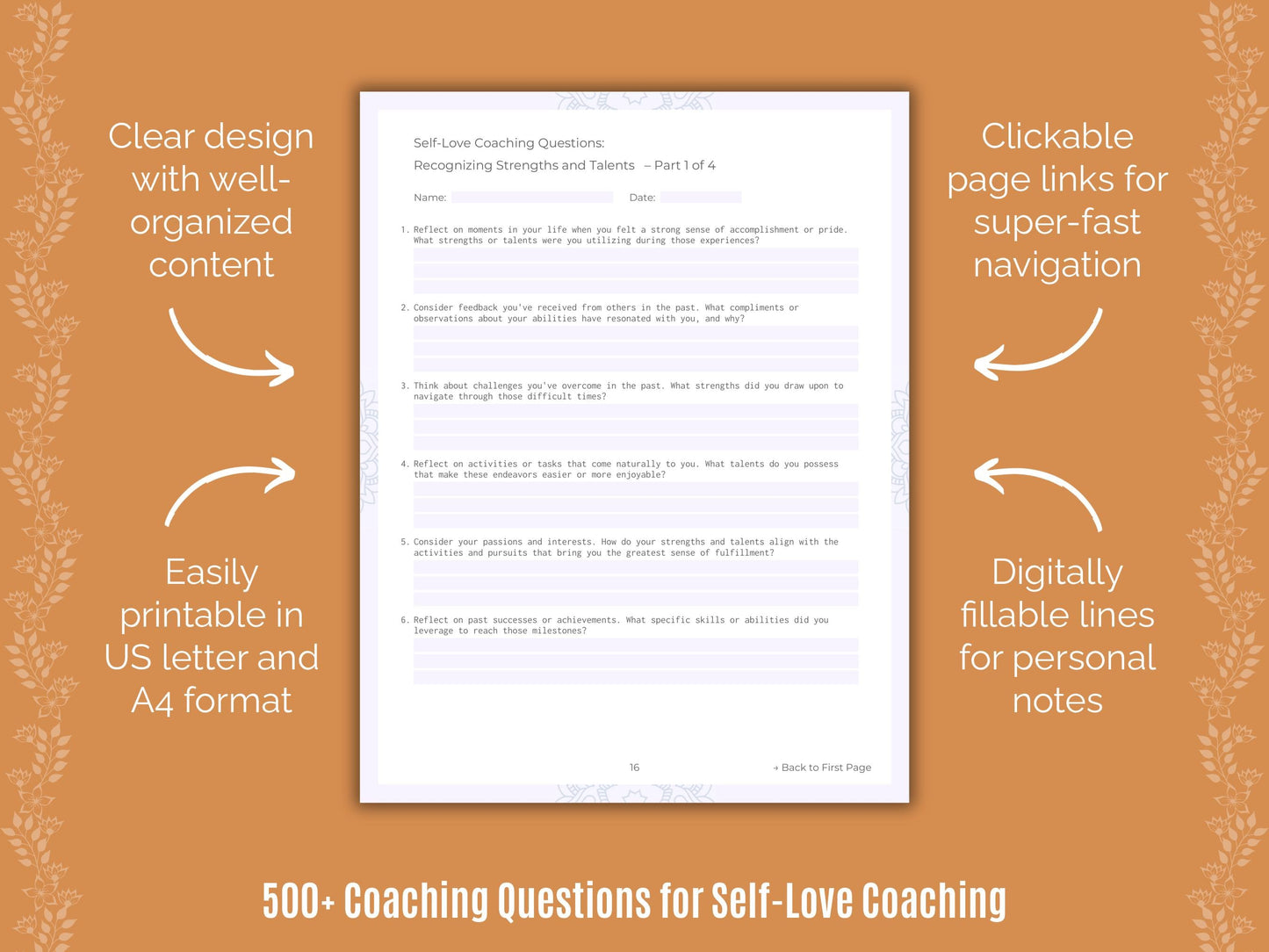 Self-Love Coaching Templates