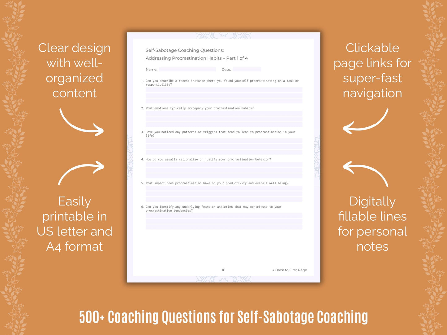 Self-Sabotage Coaching Templates