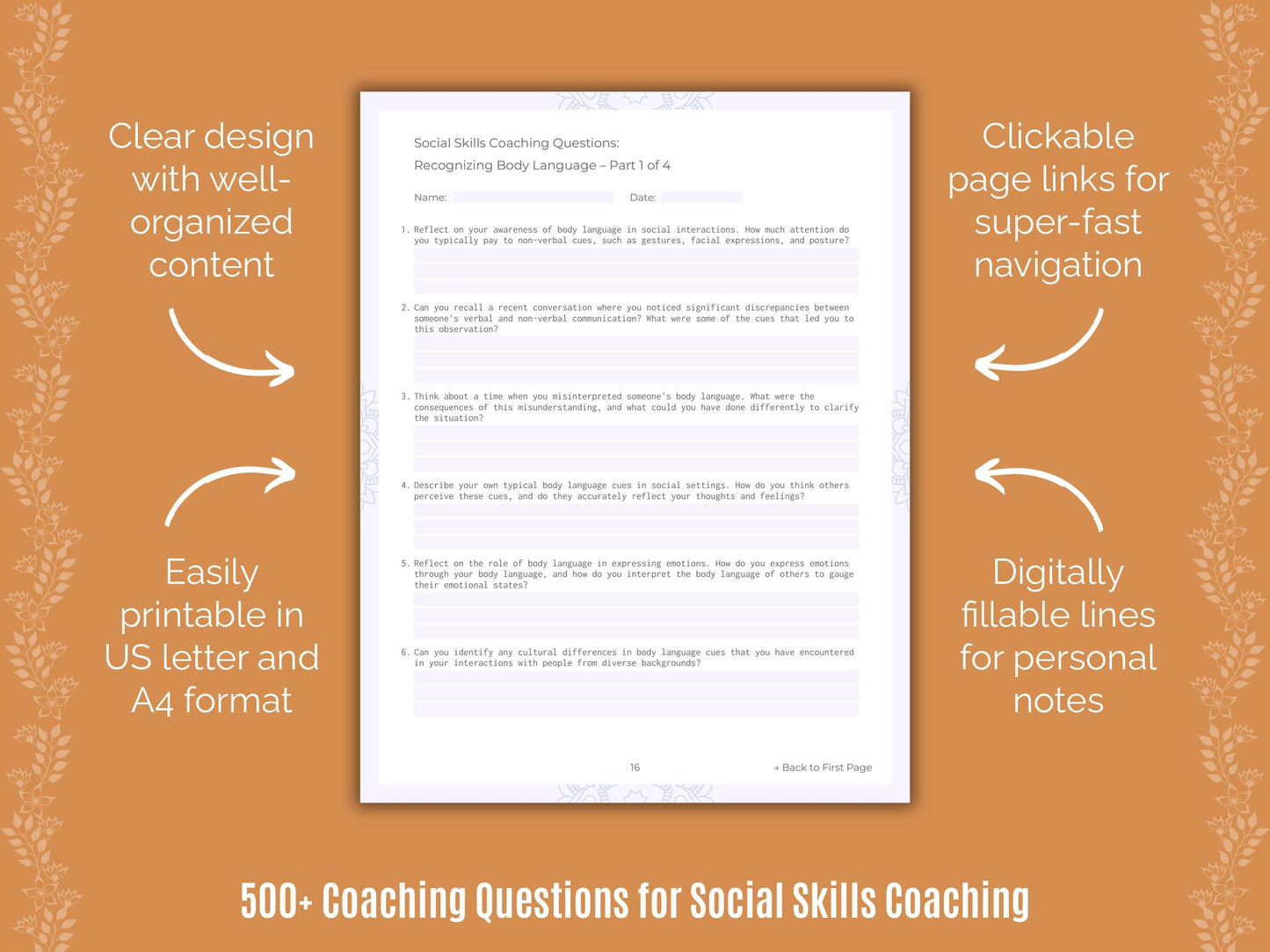 Social Skills Coaching Templates