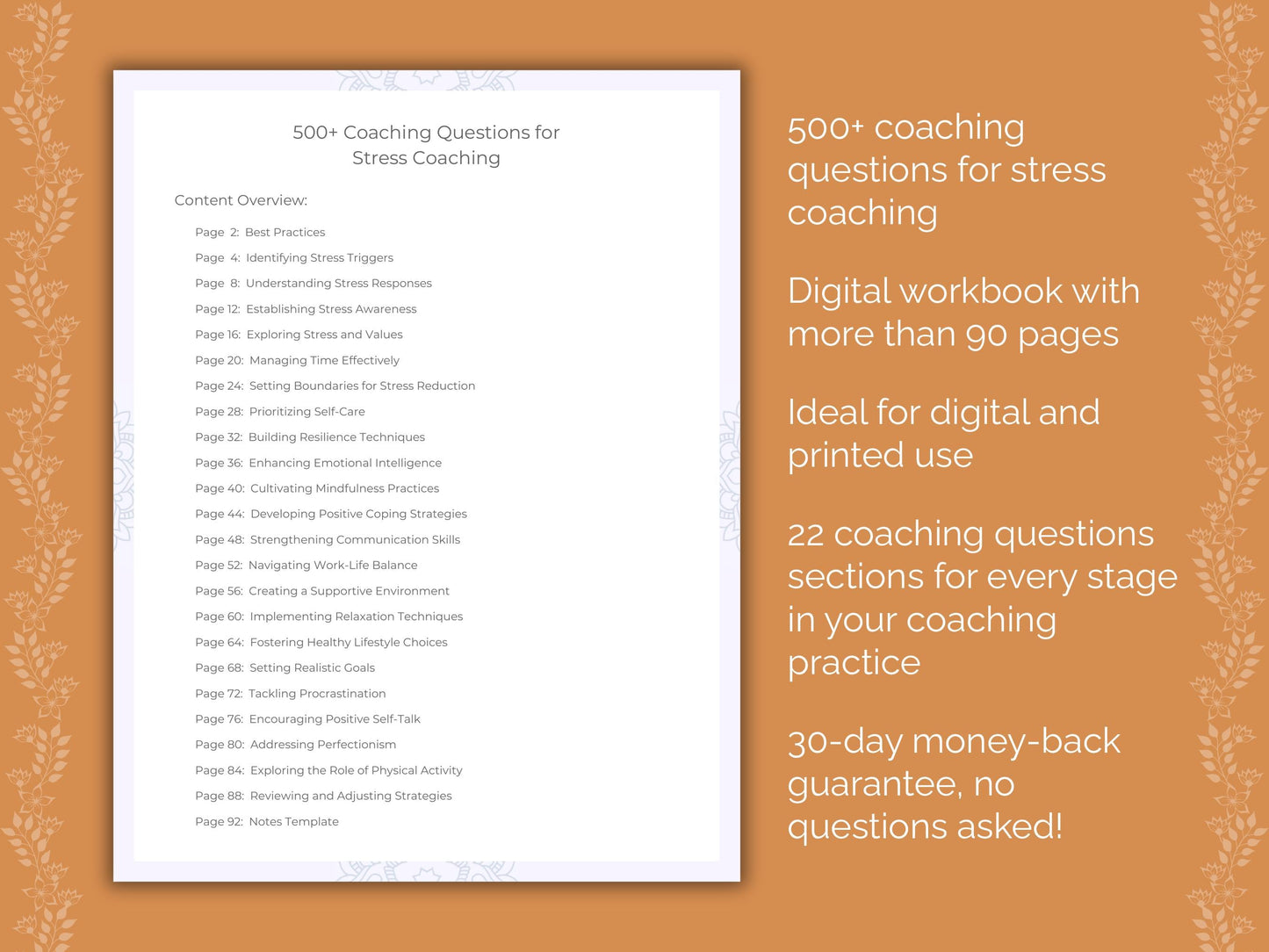 Stress Coaching Worksheets