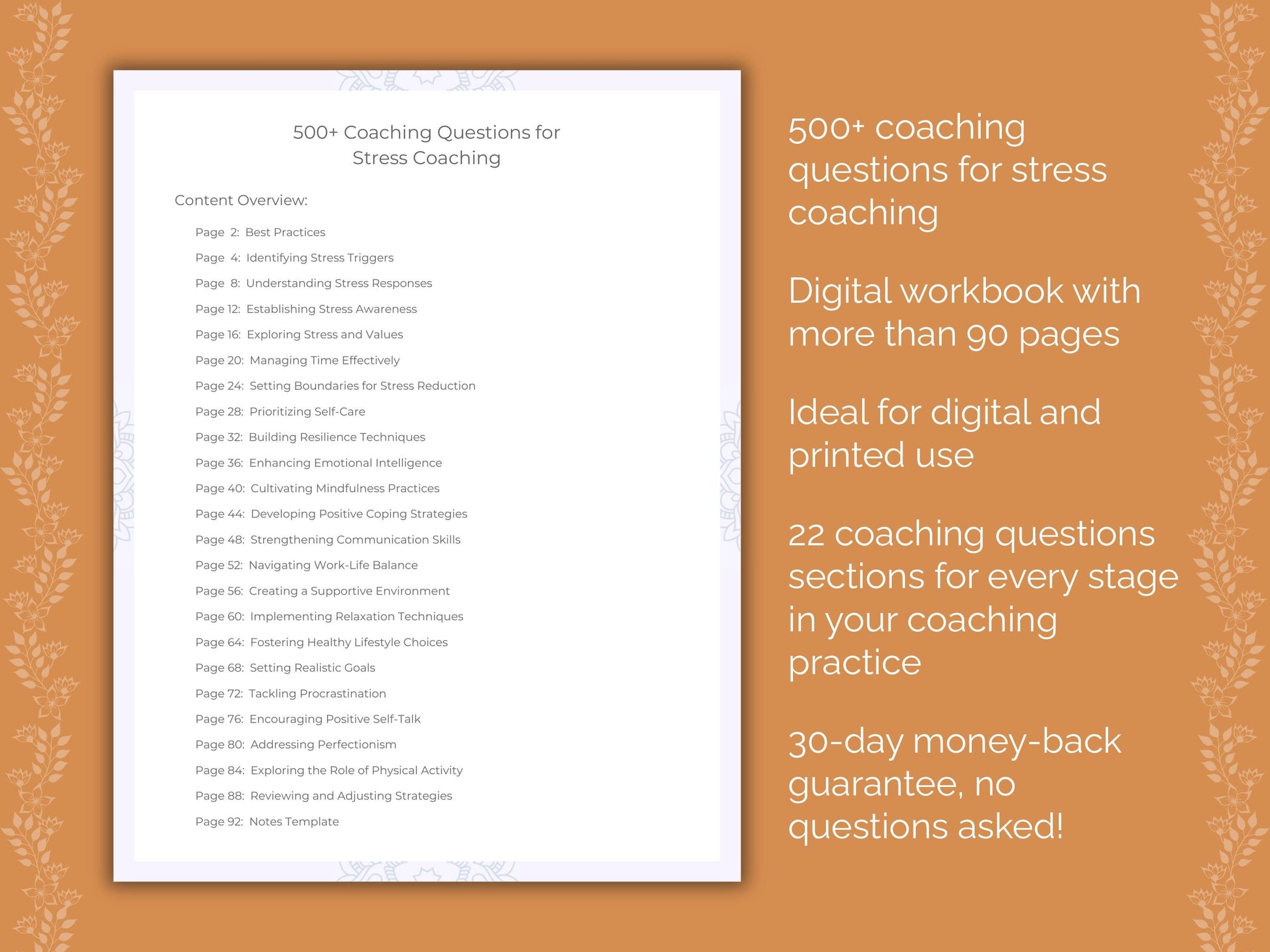 Stress Coaching Worksheets