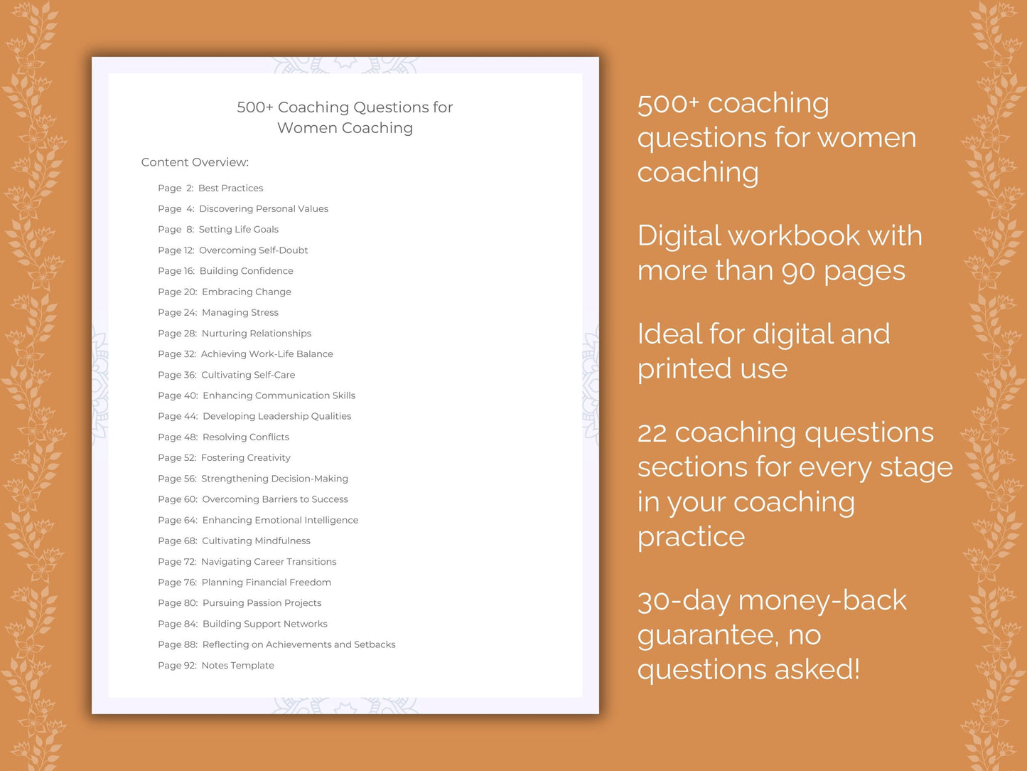 Women Coaching Worksheets