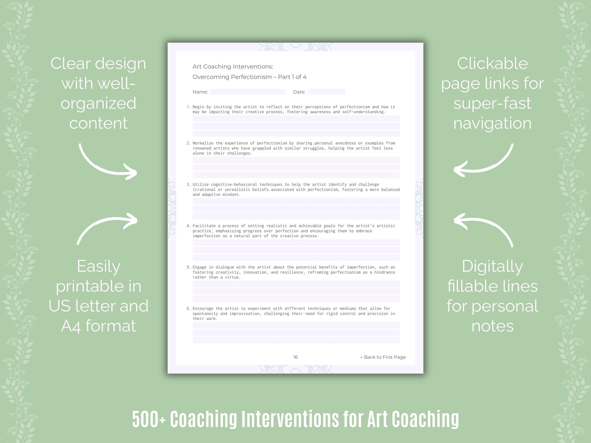 Art Coaching Templates