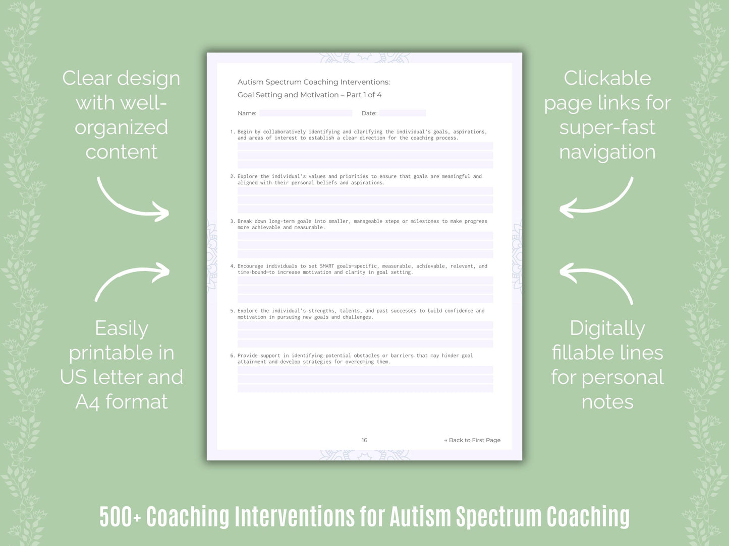 Autism Spectrum Coaching Templates