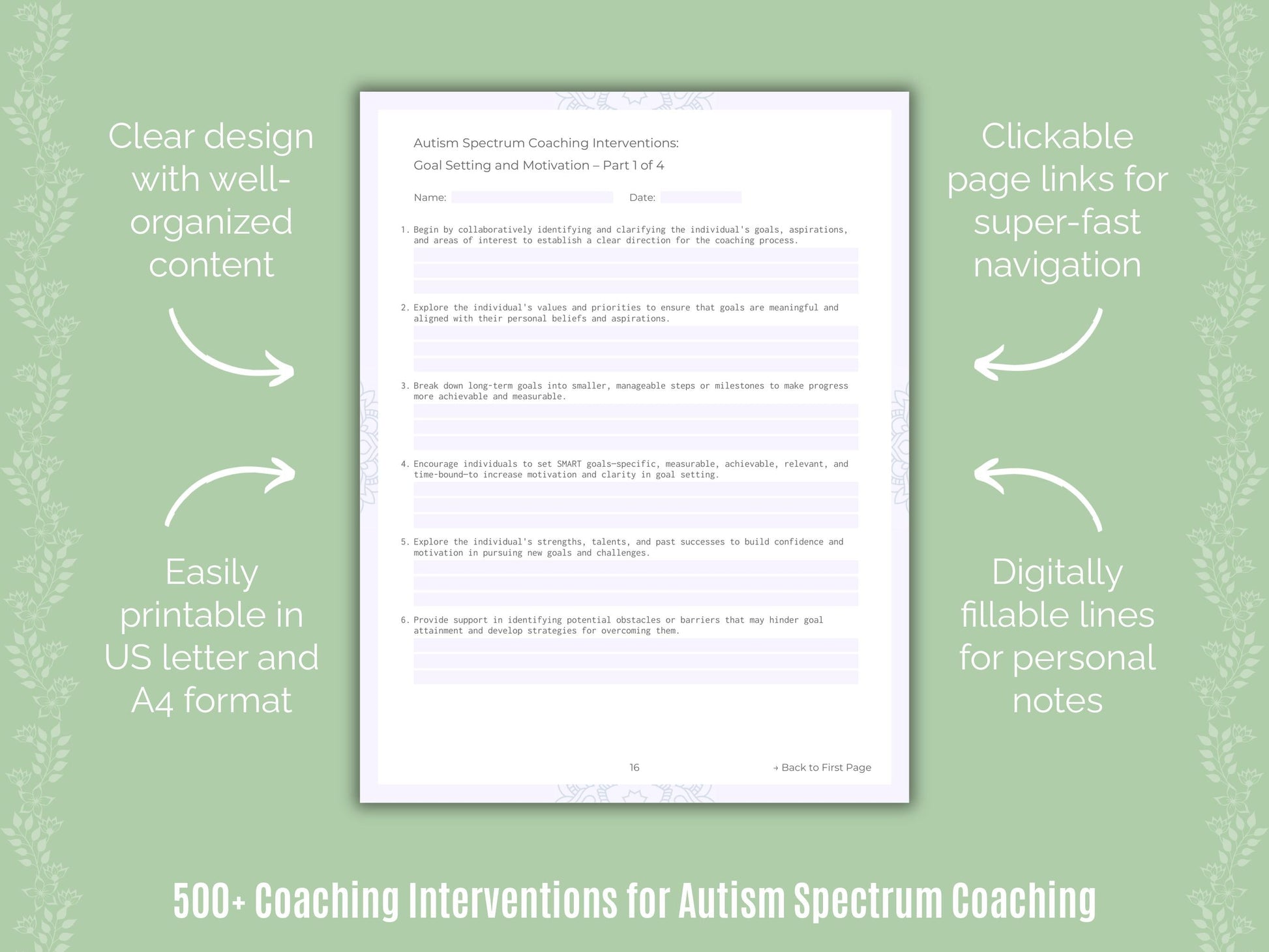 Autism Spectrum Coaching Templates