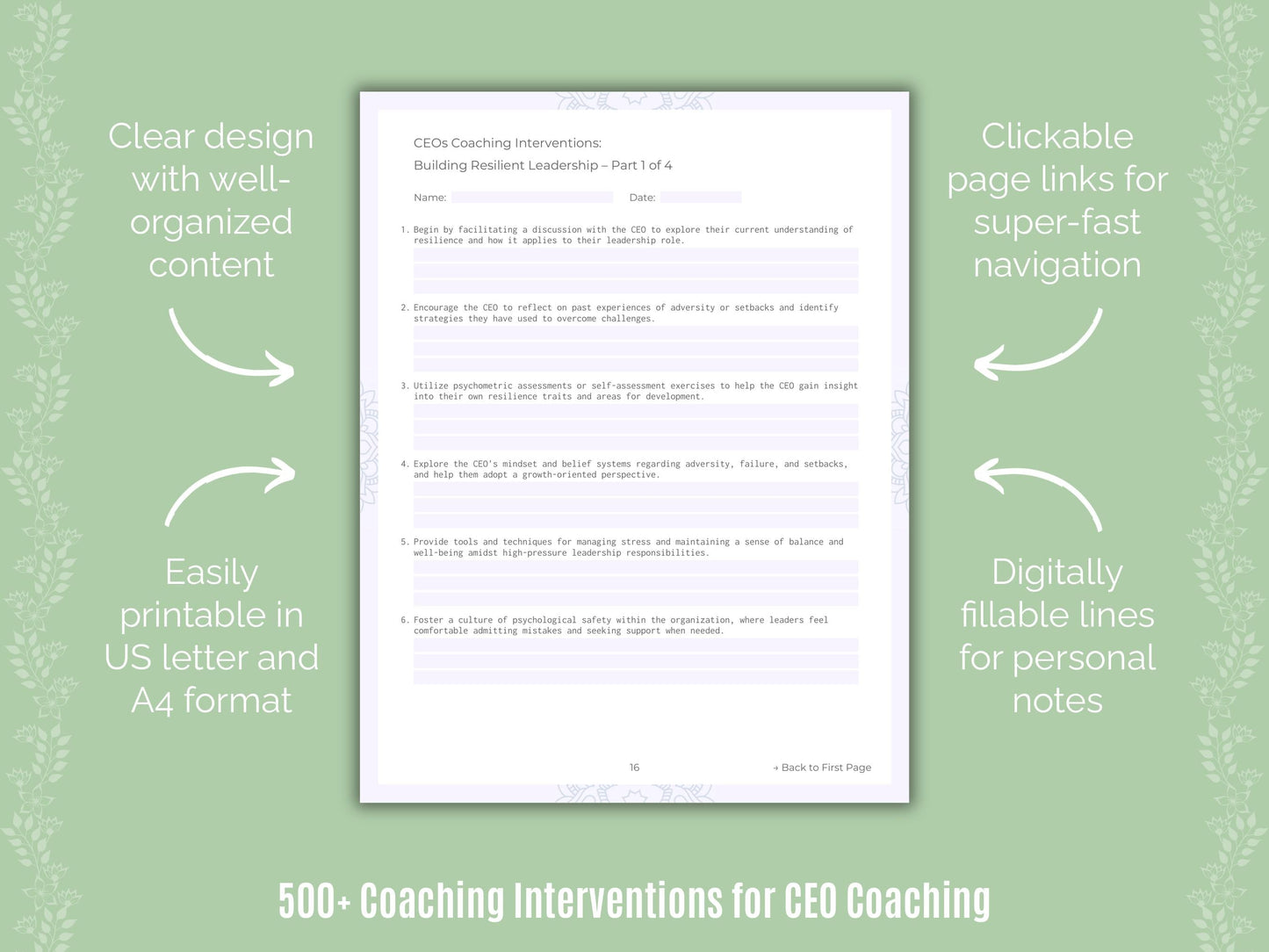 CEO Coaching Templates