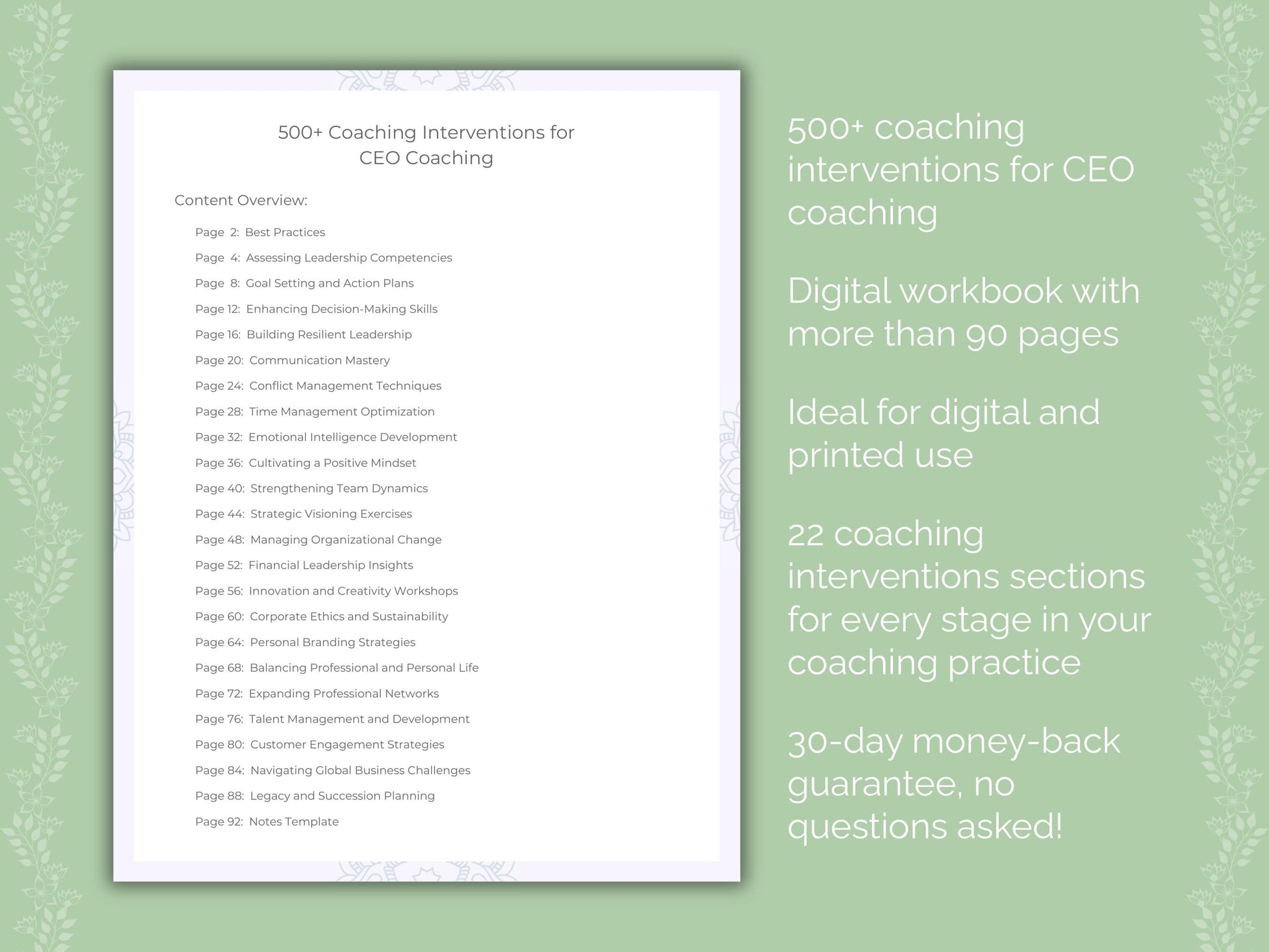 CEO Coaching Worksheets