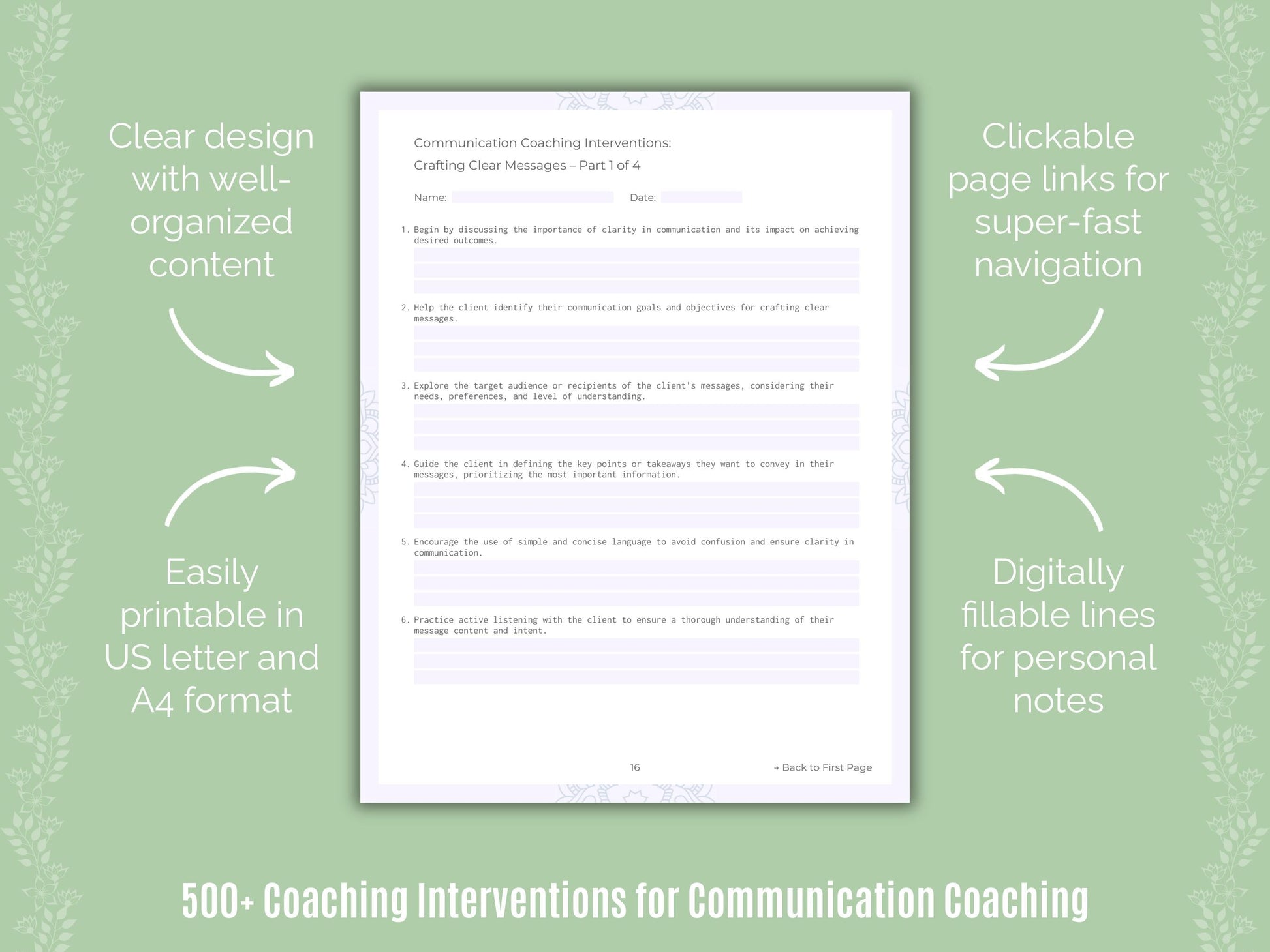 Communication Coaching Templates