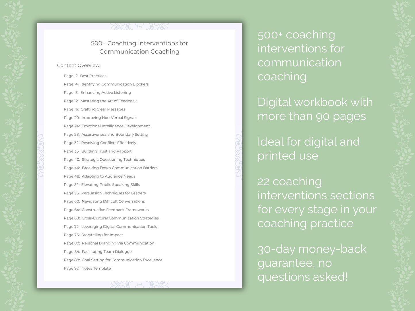 Communication Coaching Worksheets