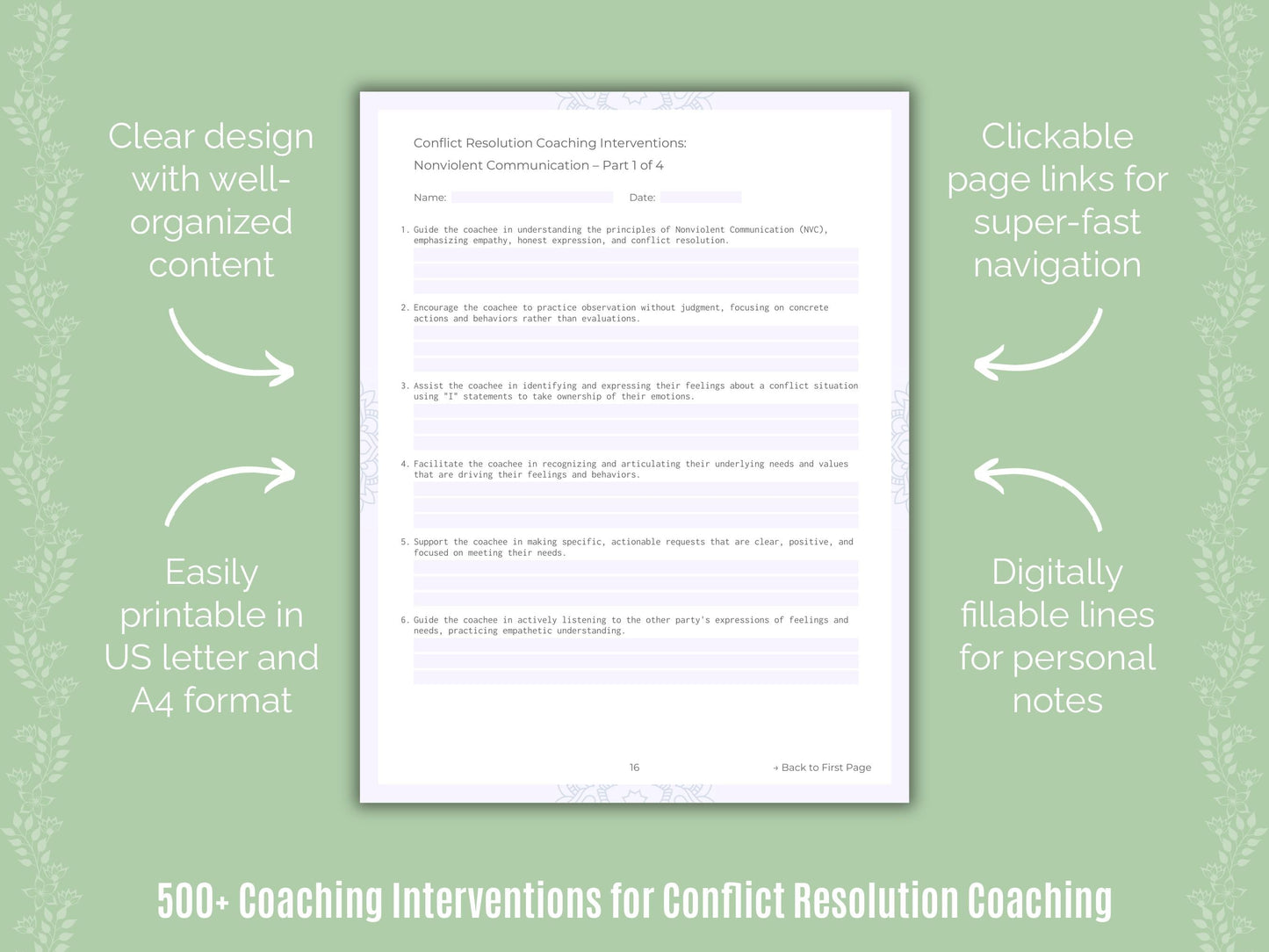 Conflict Resolution Coaching Templates