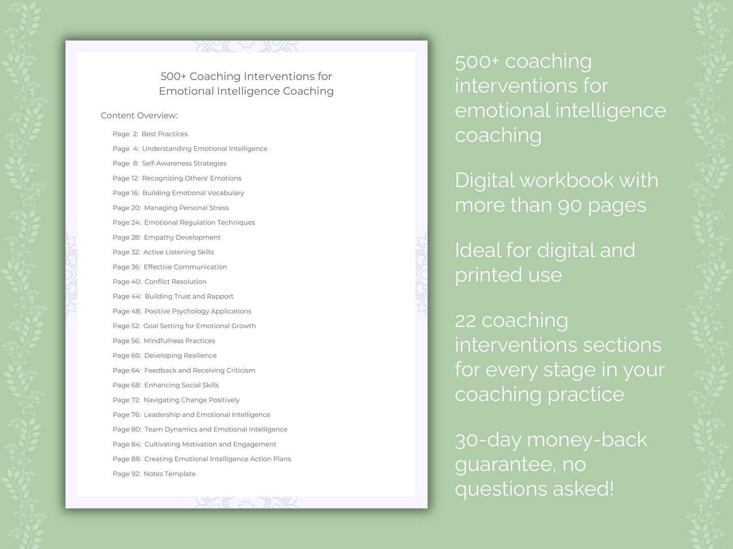 Emotional Intelligence Coaching Worksheets