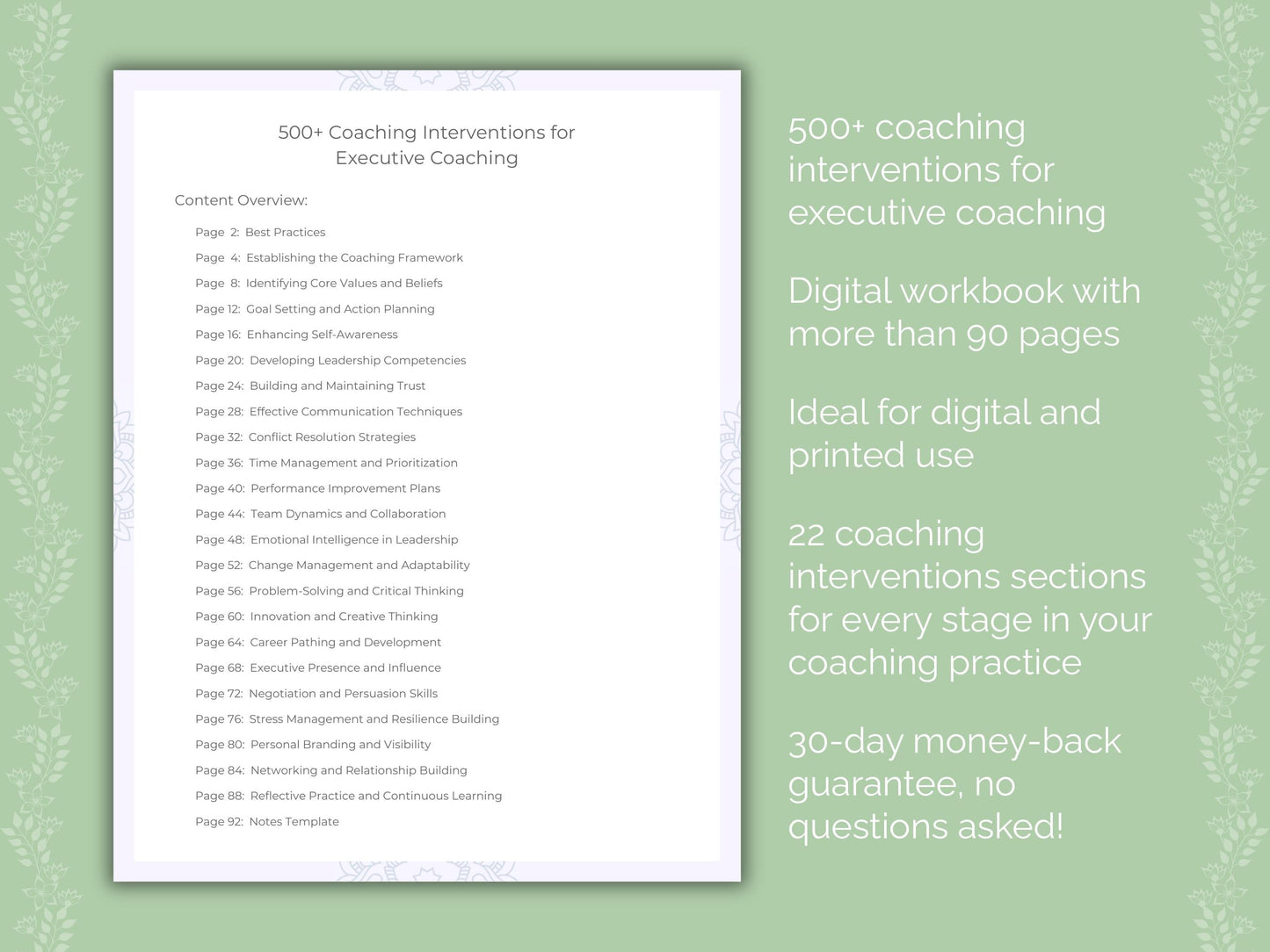 Executive Coaching Worksheets