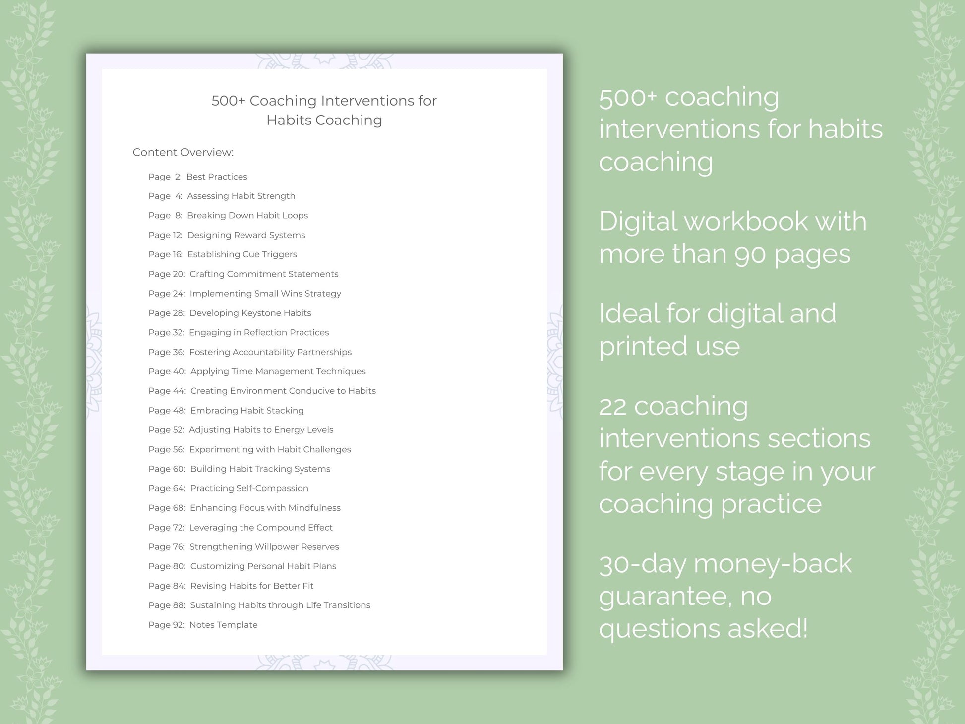 Habits Coaching Worksheets