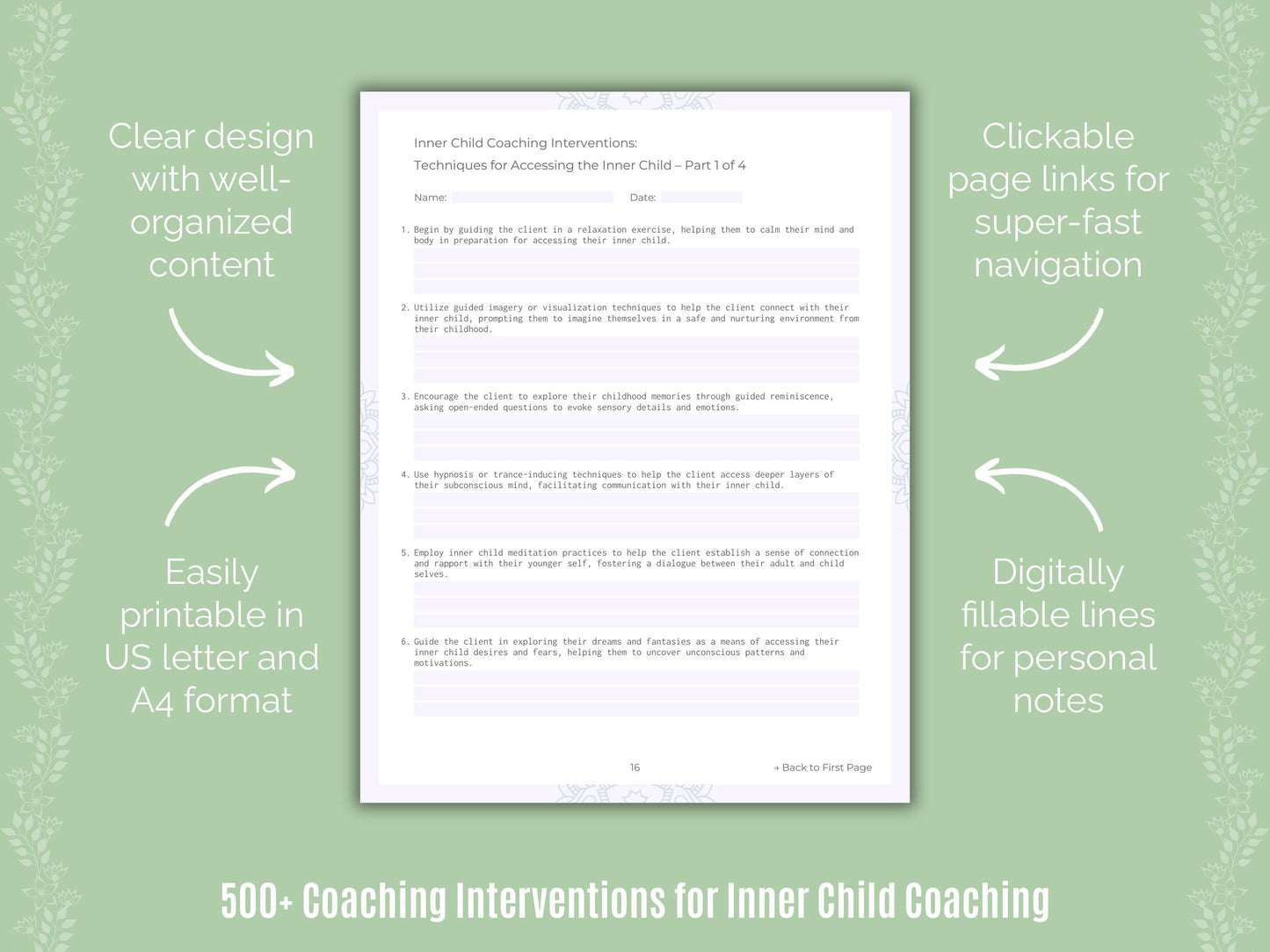 Inner Child Coaching Templates