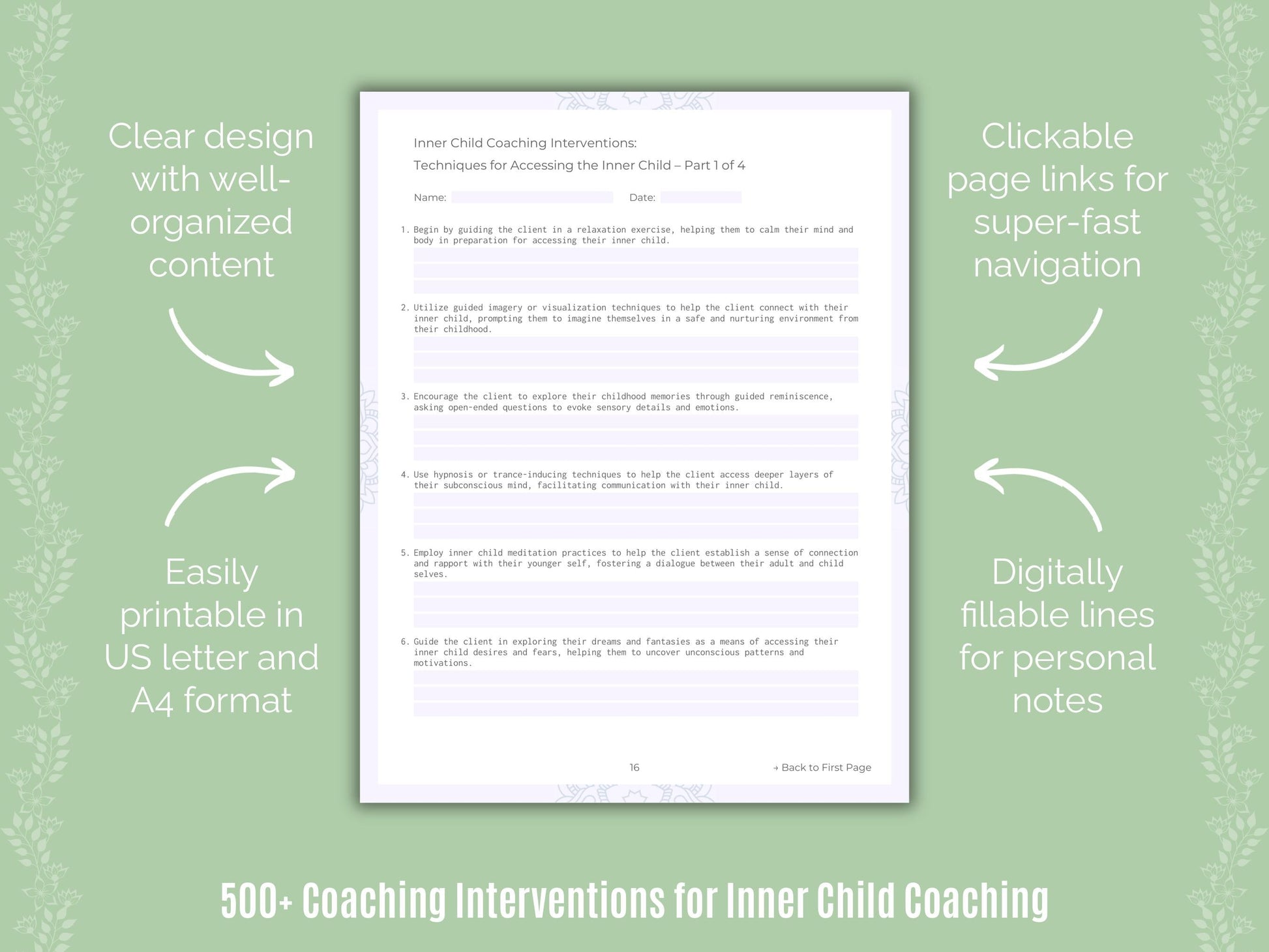 Inner Child Coaching Templates