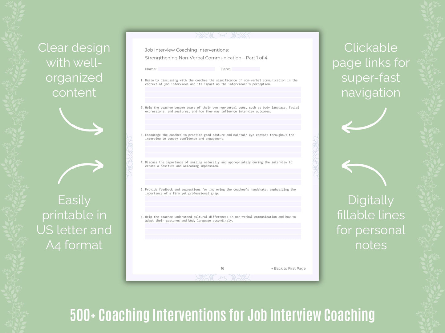 Job Interview Coaching Templates