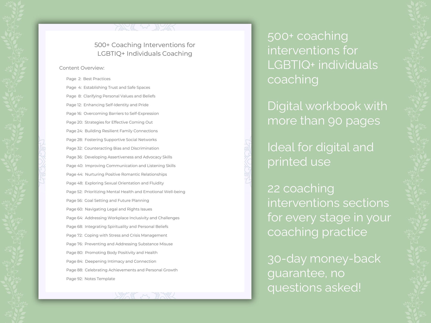 LGBTIQ+ Individuals Coaching Worksheets