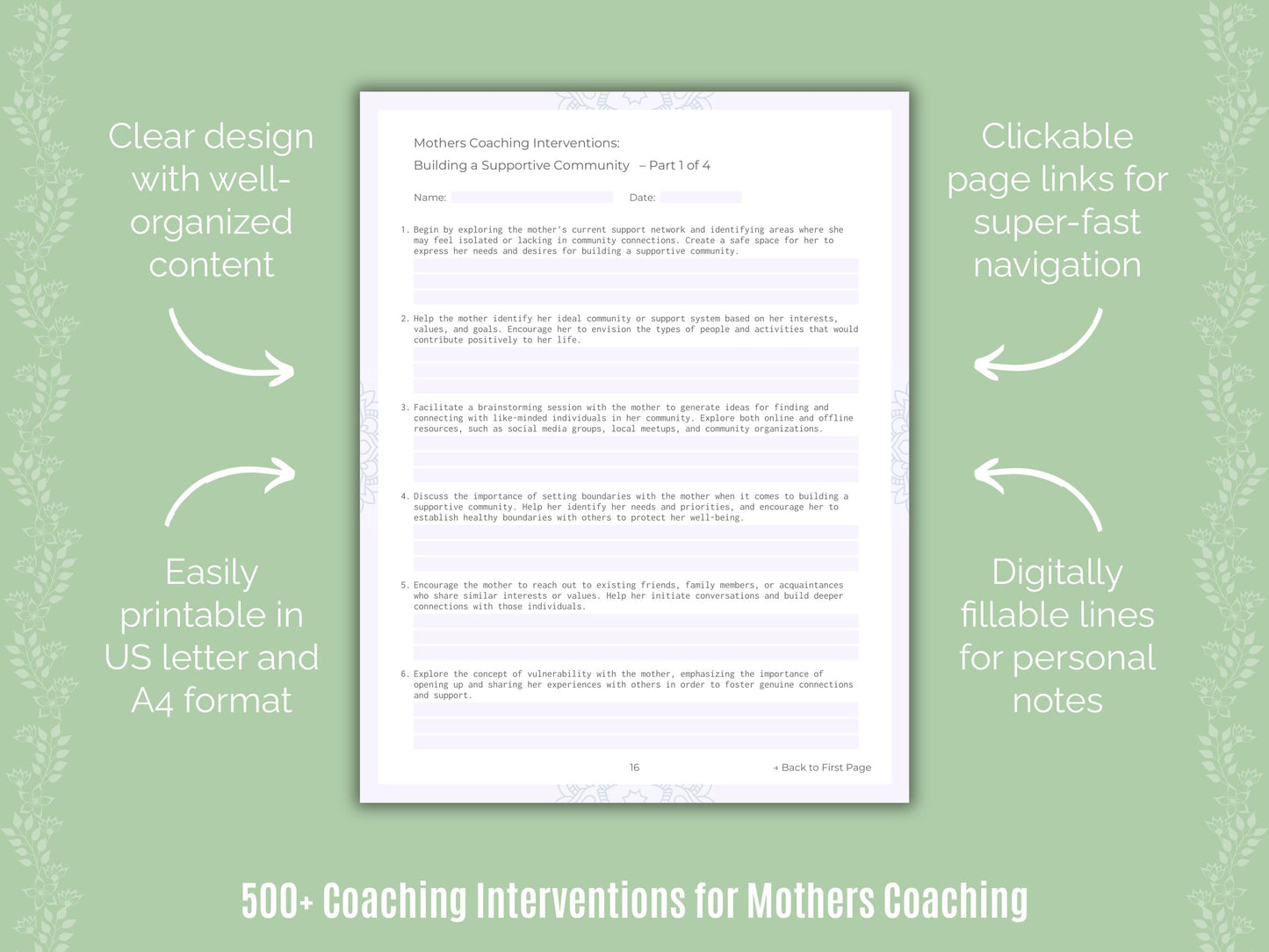 Mothers Coaching Templates