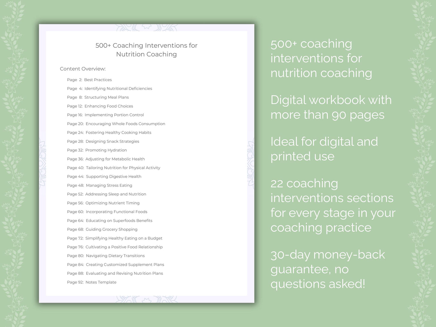 Nutrition Coaching Worksheets