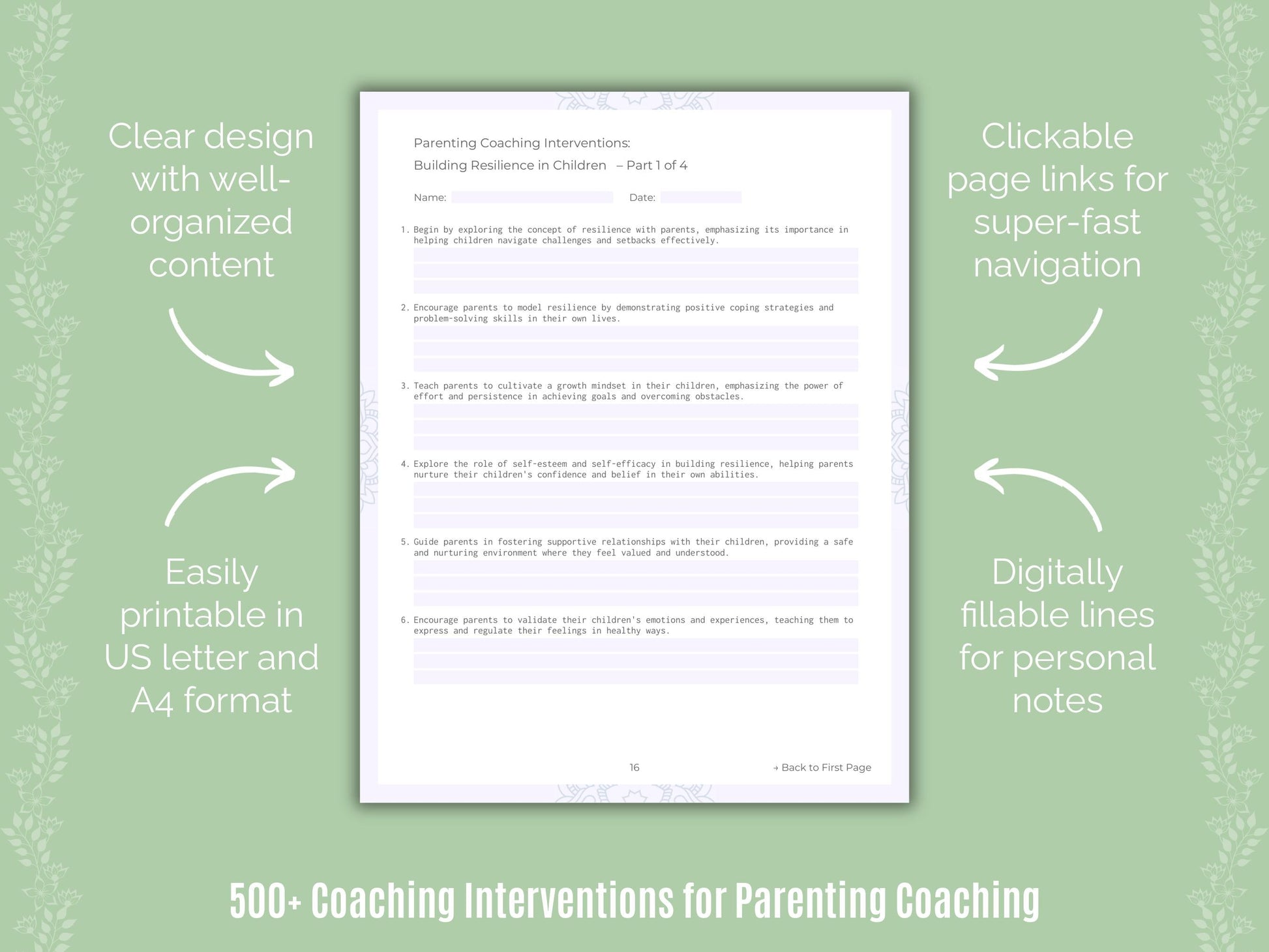 Parenting Coaching Templates