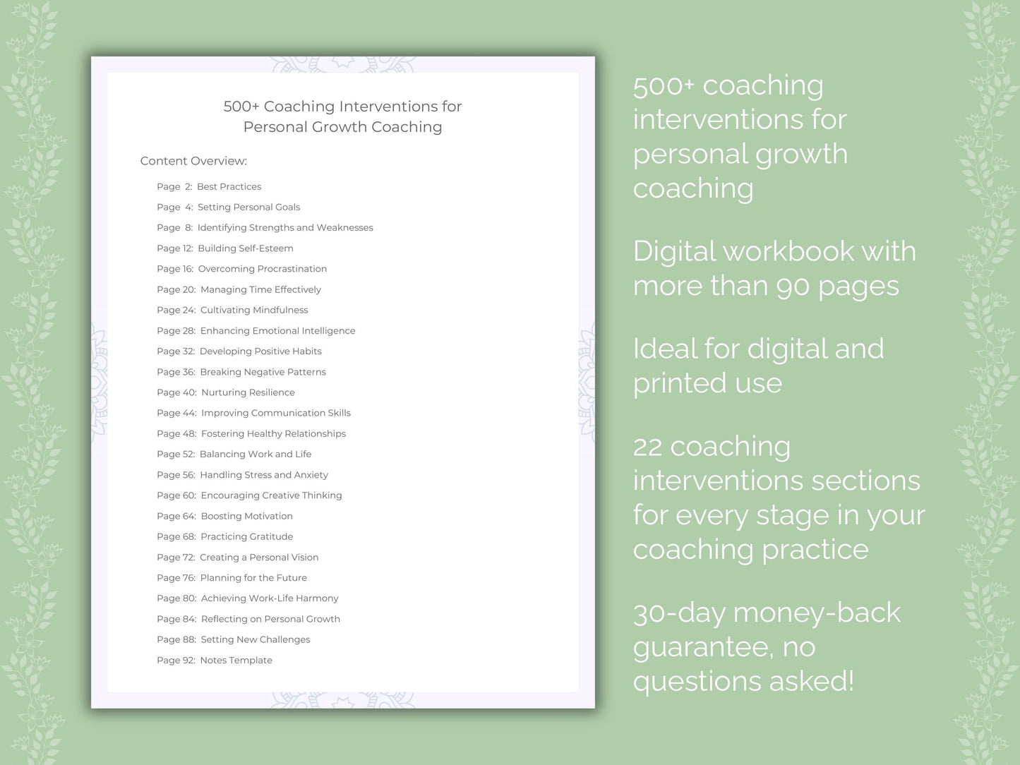 Personal Growth Coaching Worksheets