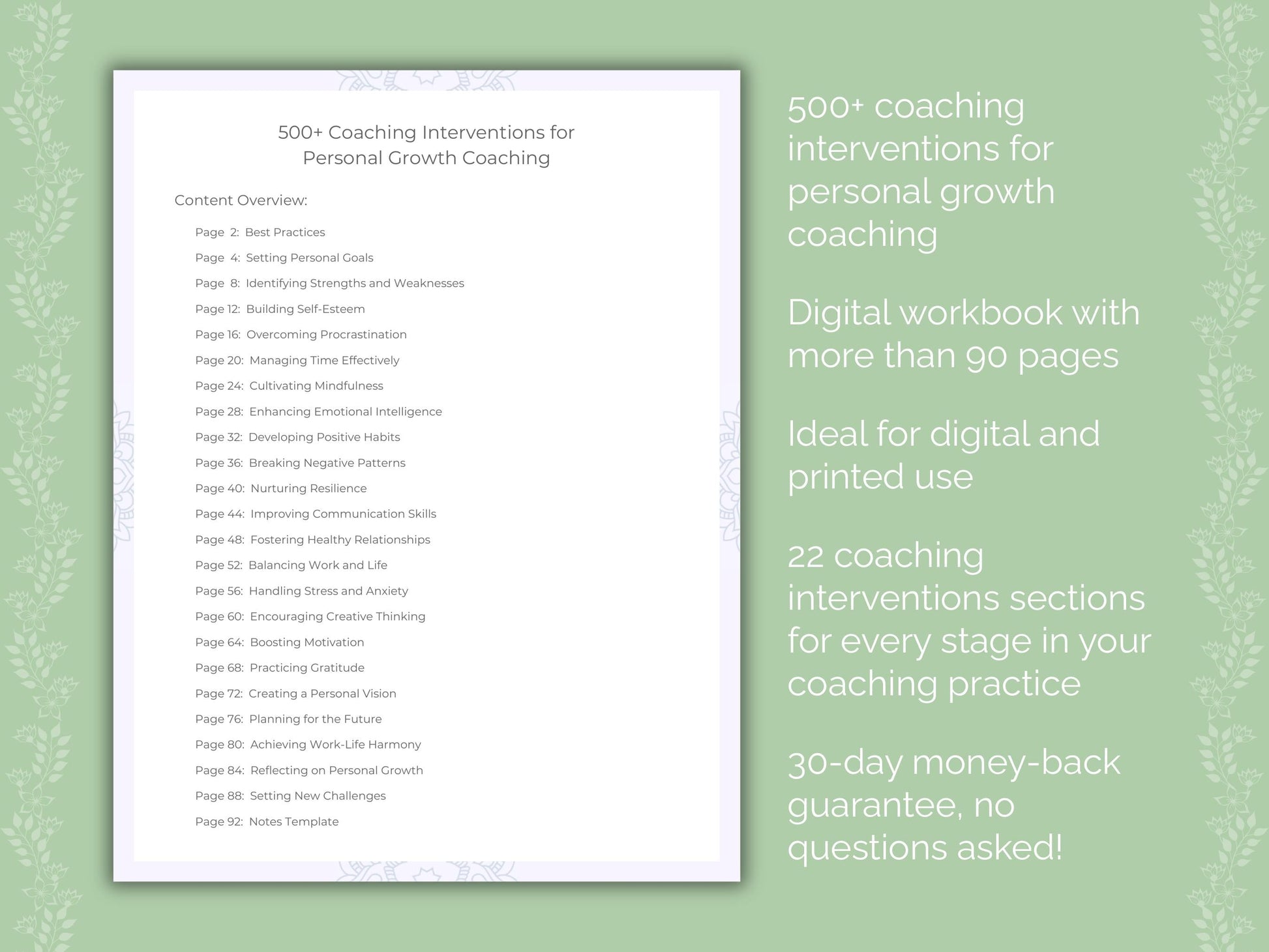 Personal Growth Coaching Worksheets