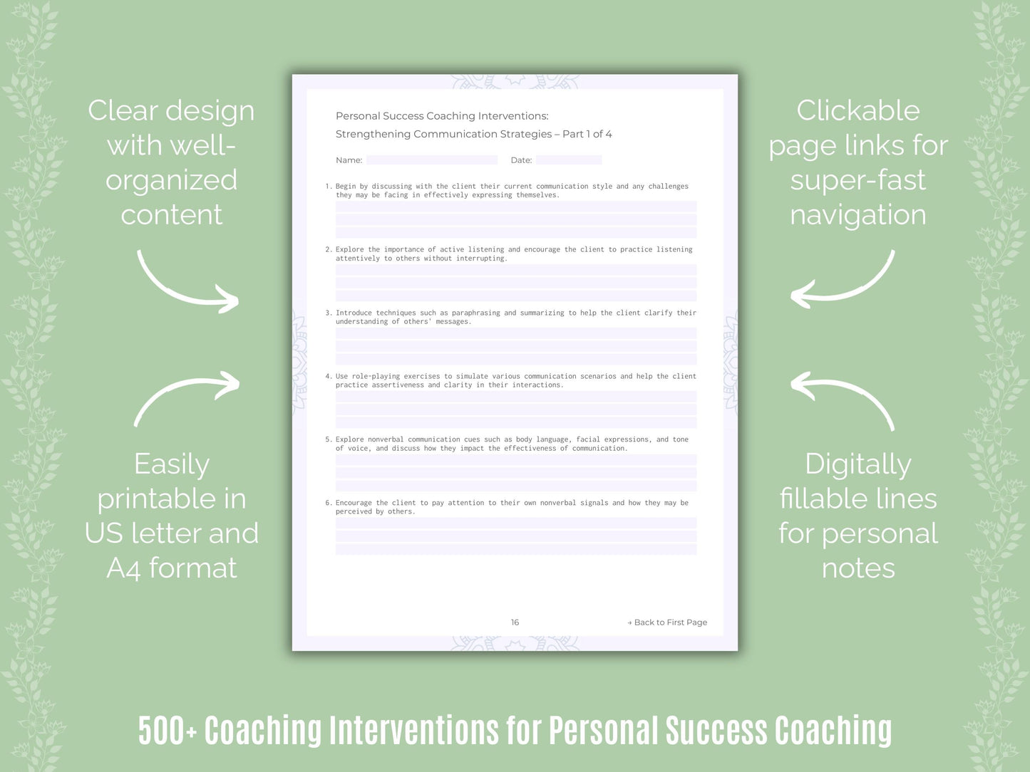 Personal Success Coaching Templates