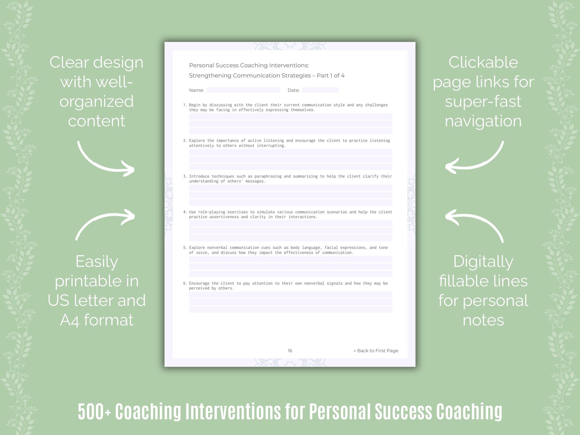 Personal Success Coaching Templates