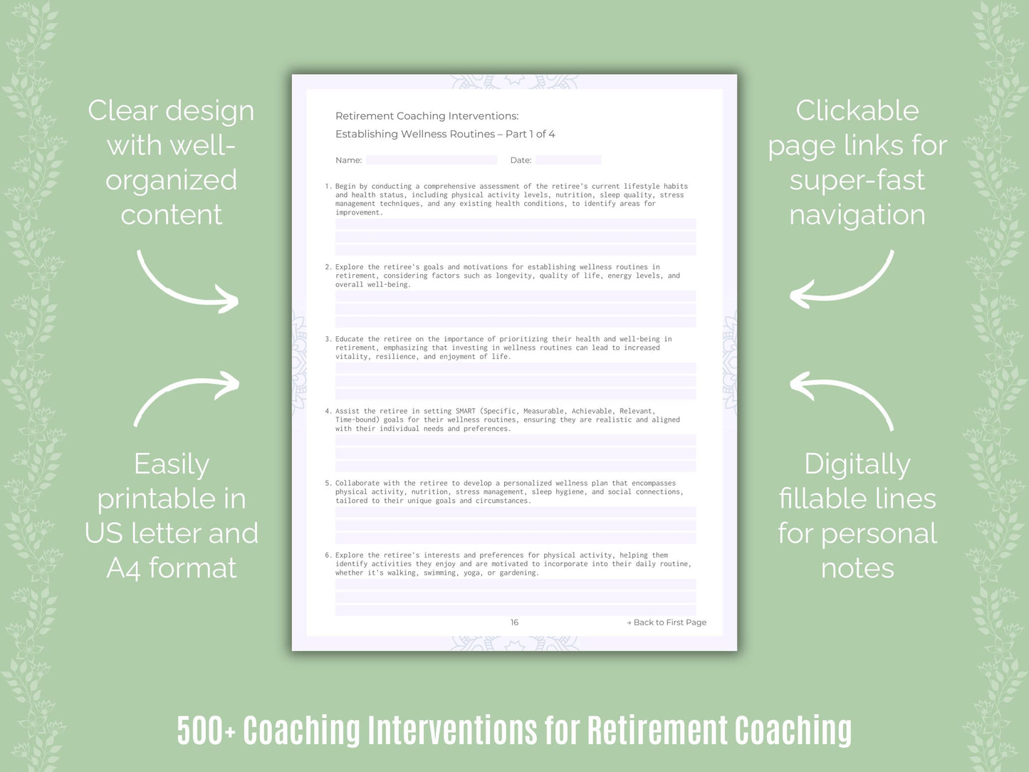 Retirement Coaching Templates