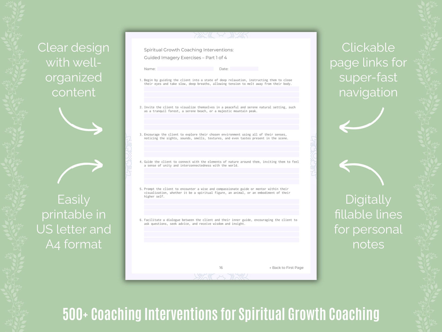 Spiritual Growth Coaching Templates