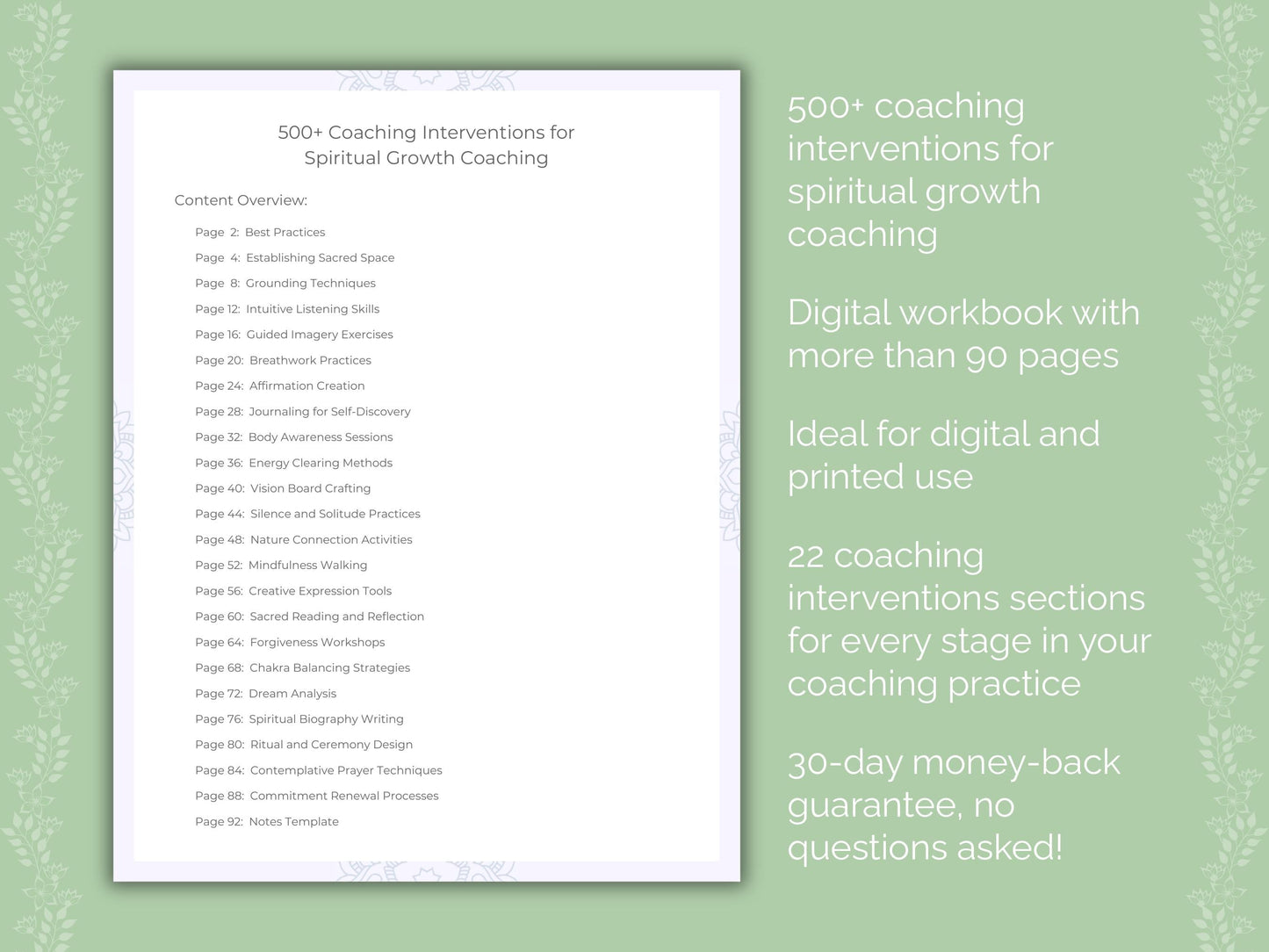 Spiritual Growth Coaching Worksheets