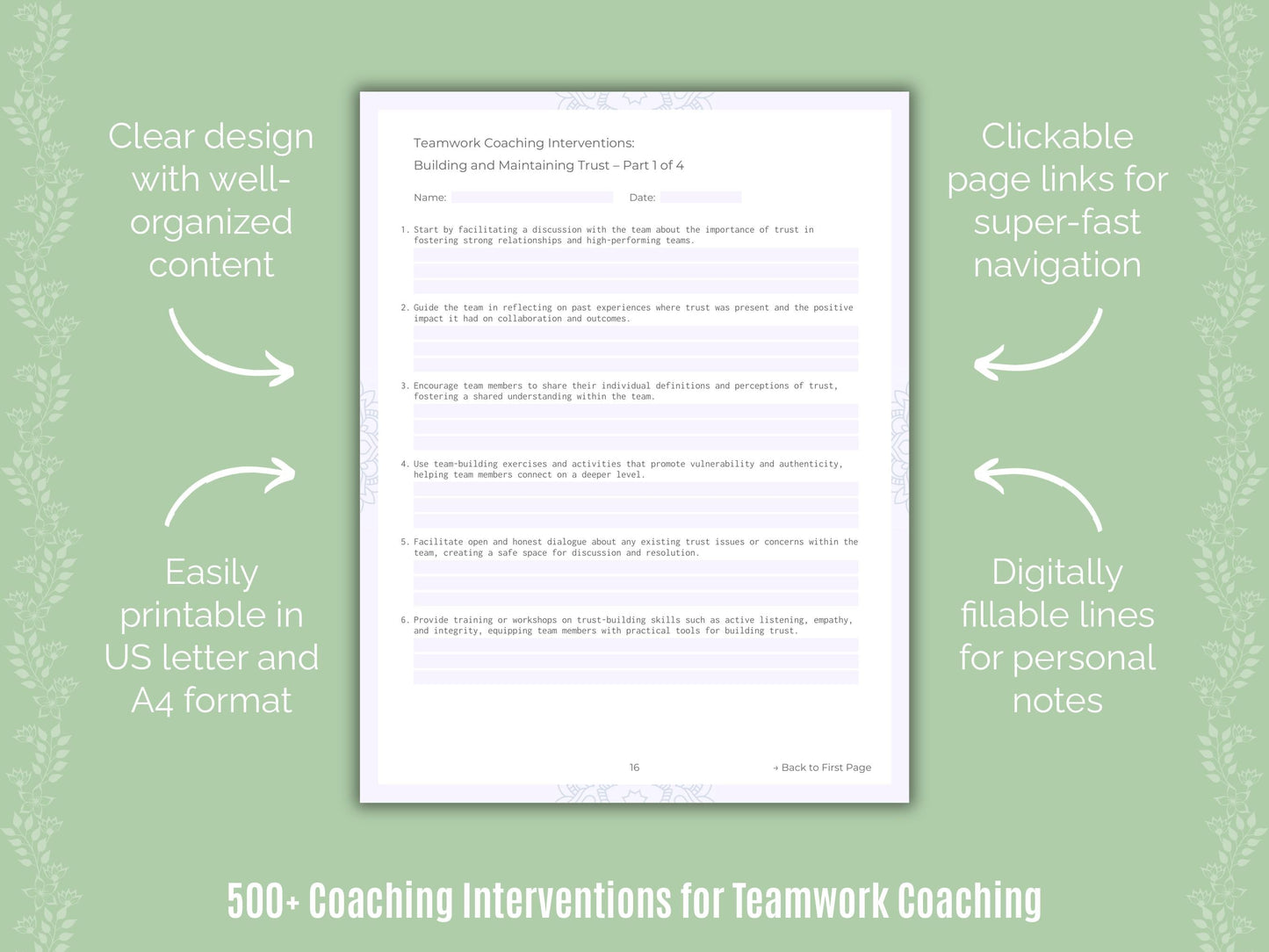 Teamwork Coaching Templates