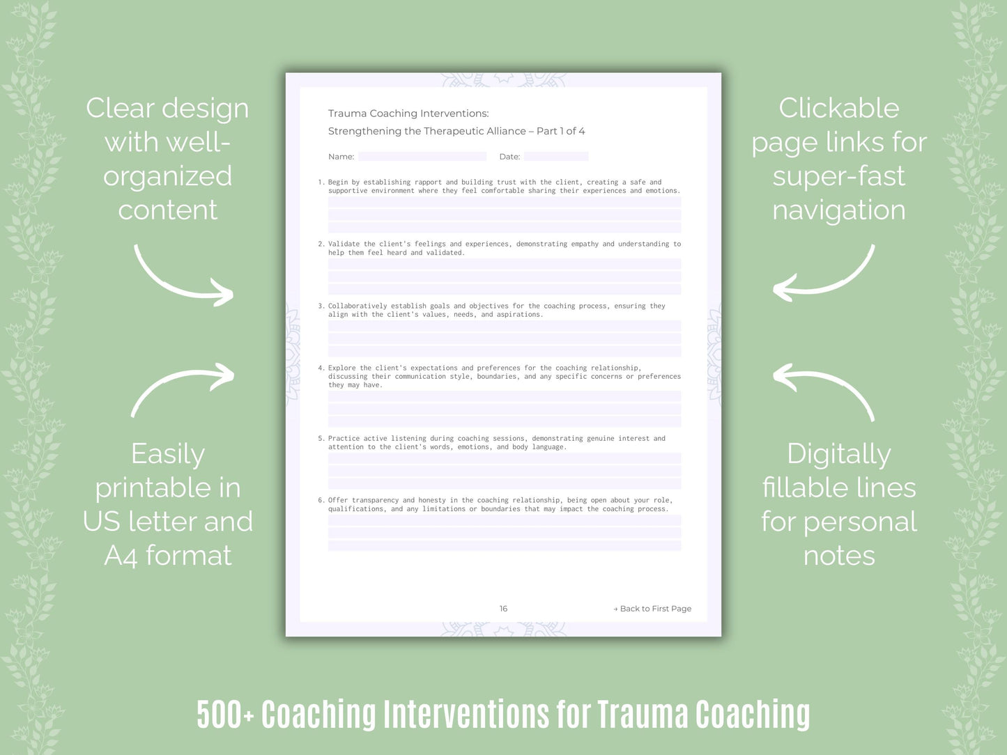 Trauma Coaching Templates