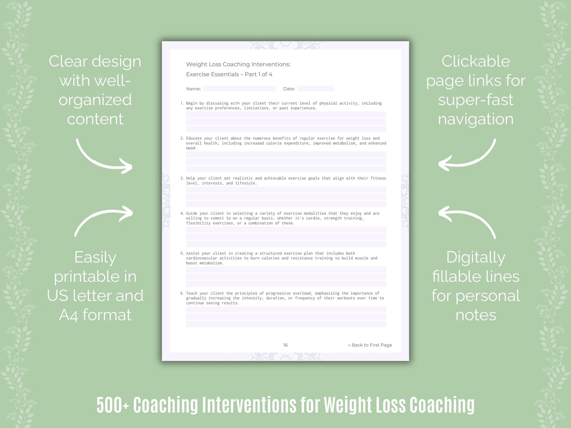 Weight Loss Coaching Templates