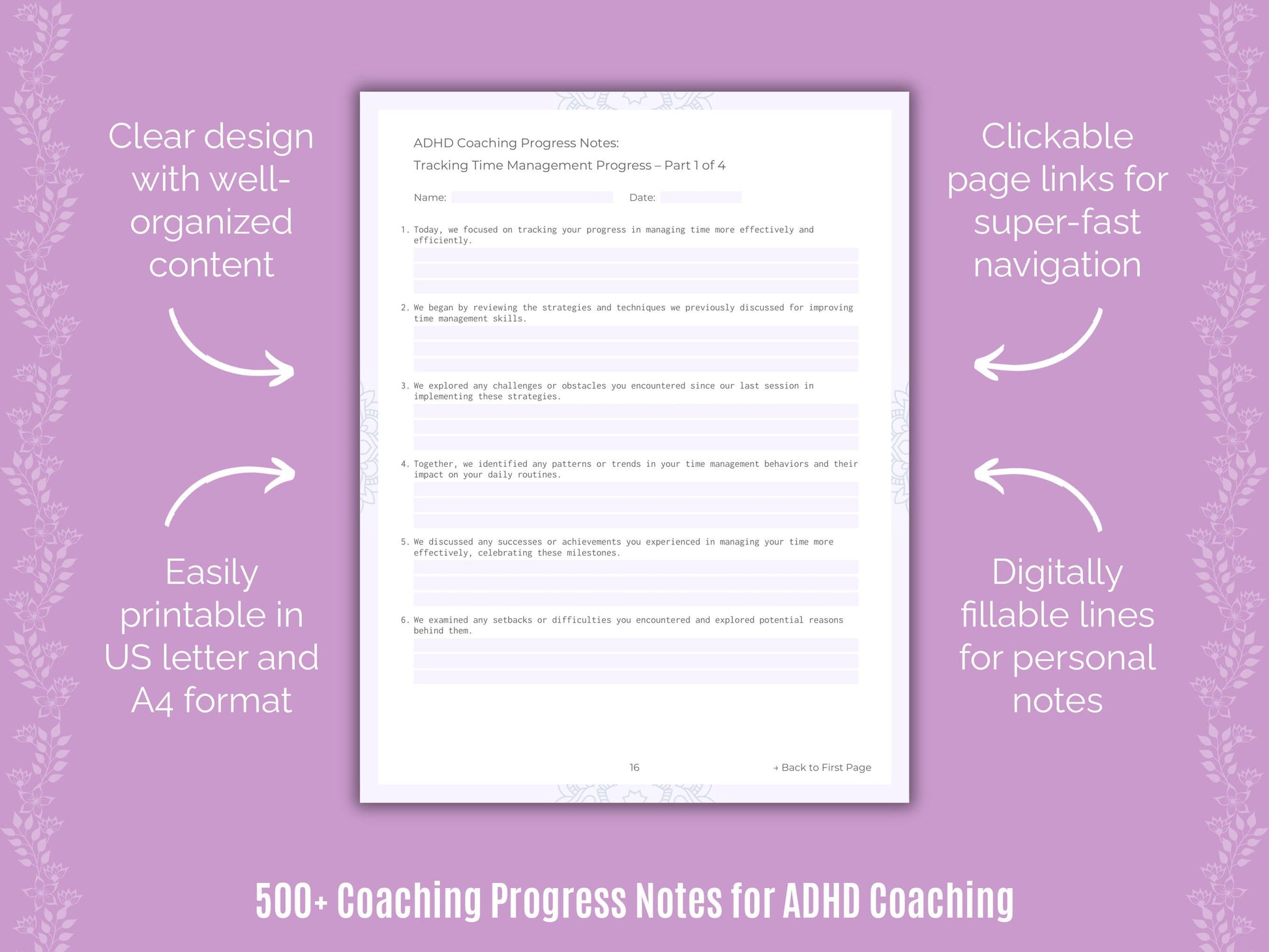 ADHD Coaching Templates