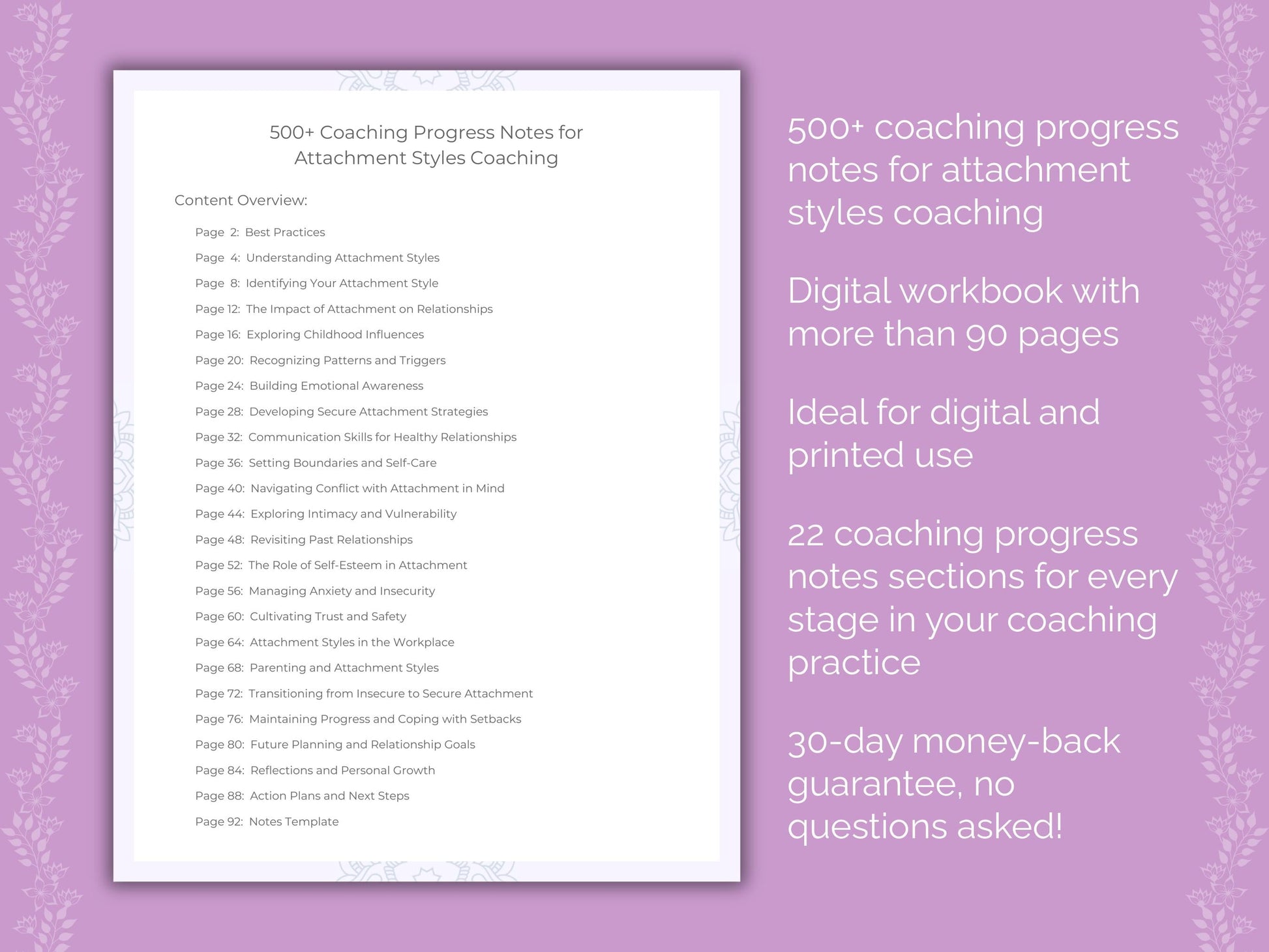 Attachment Styles Coaching Worksheets