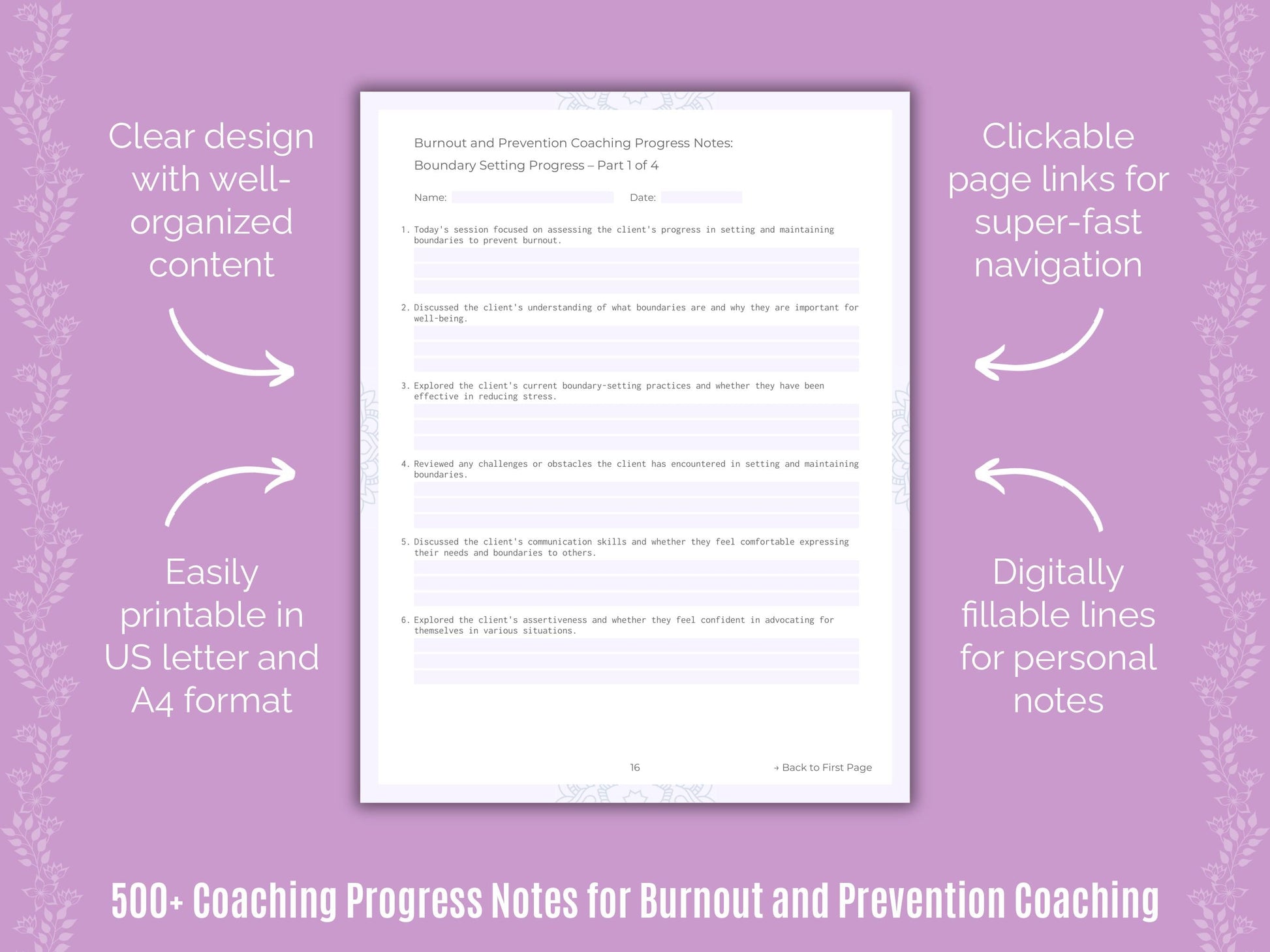 Burnout and Prevention Coaching Templates